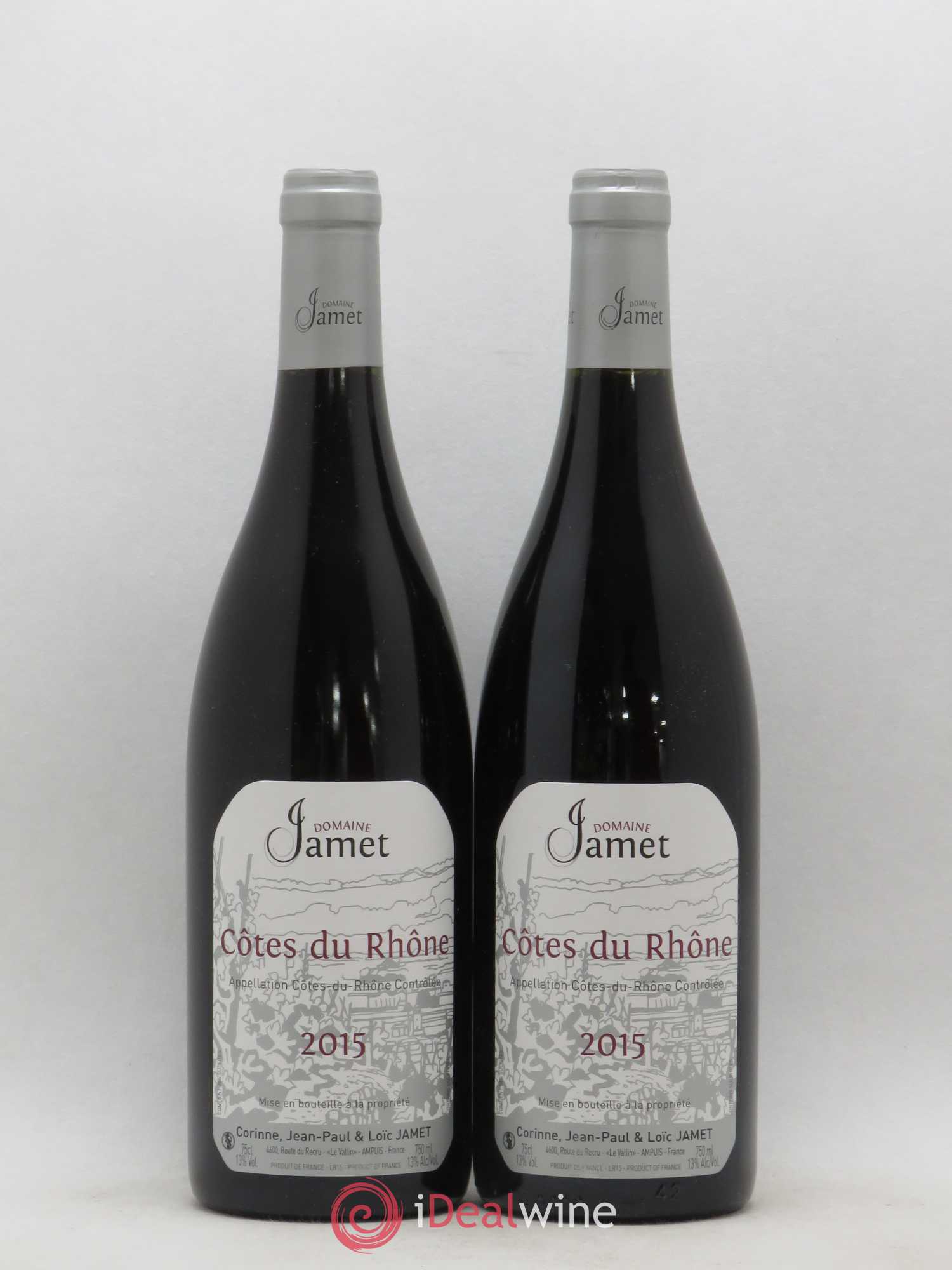 Côtes-du-Rhône Jamet (Domaine) 2015 - Lot de 2 bouteilles - 0