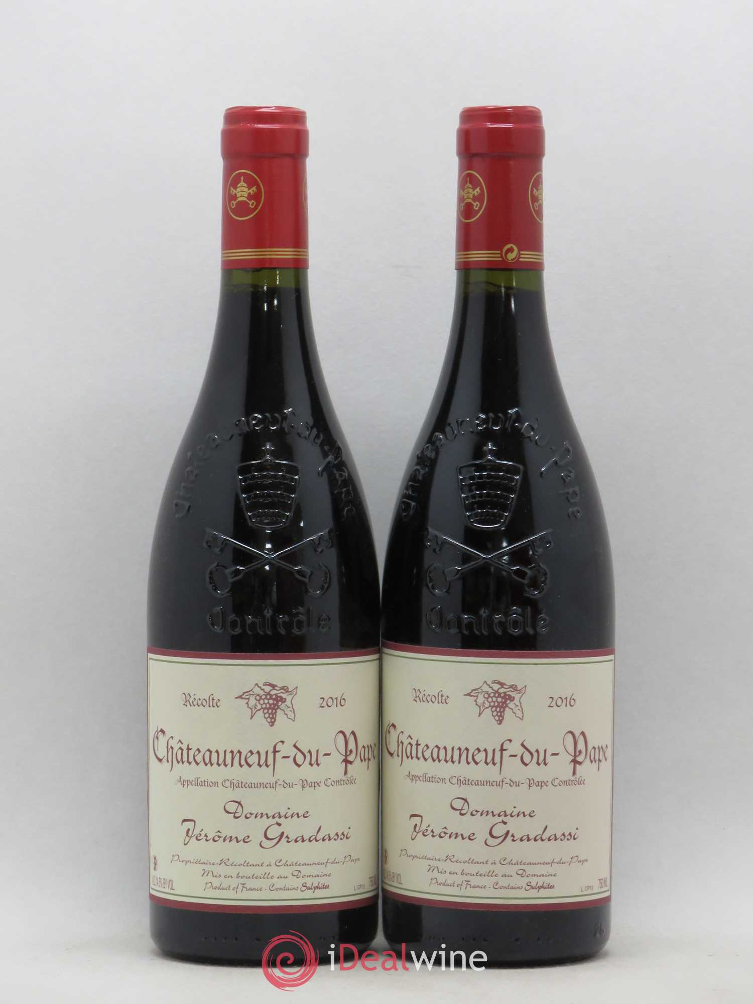 Châteauneuf-du-Pape Jérome Gradassi 2016 - Lot de 2 bouteilles - 0
