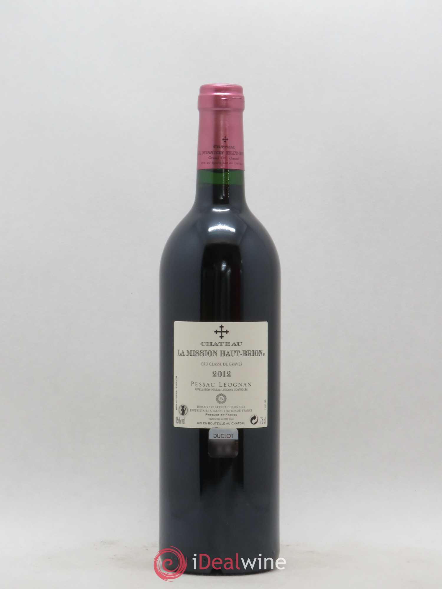 Château la Mission Haut-Brion Cru Classé de Graves 2012 - Lot de 1 bouteille - 1