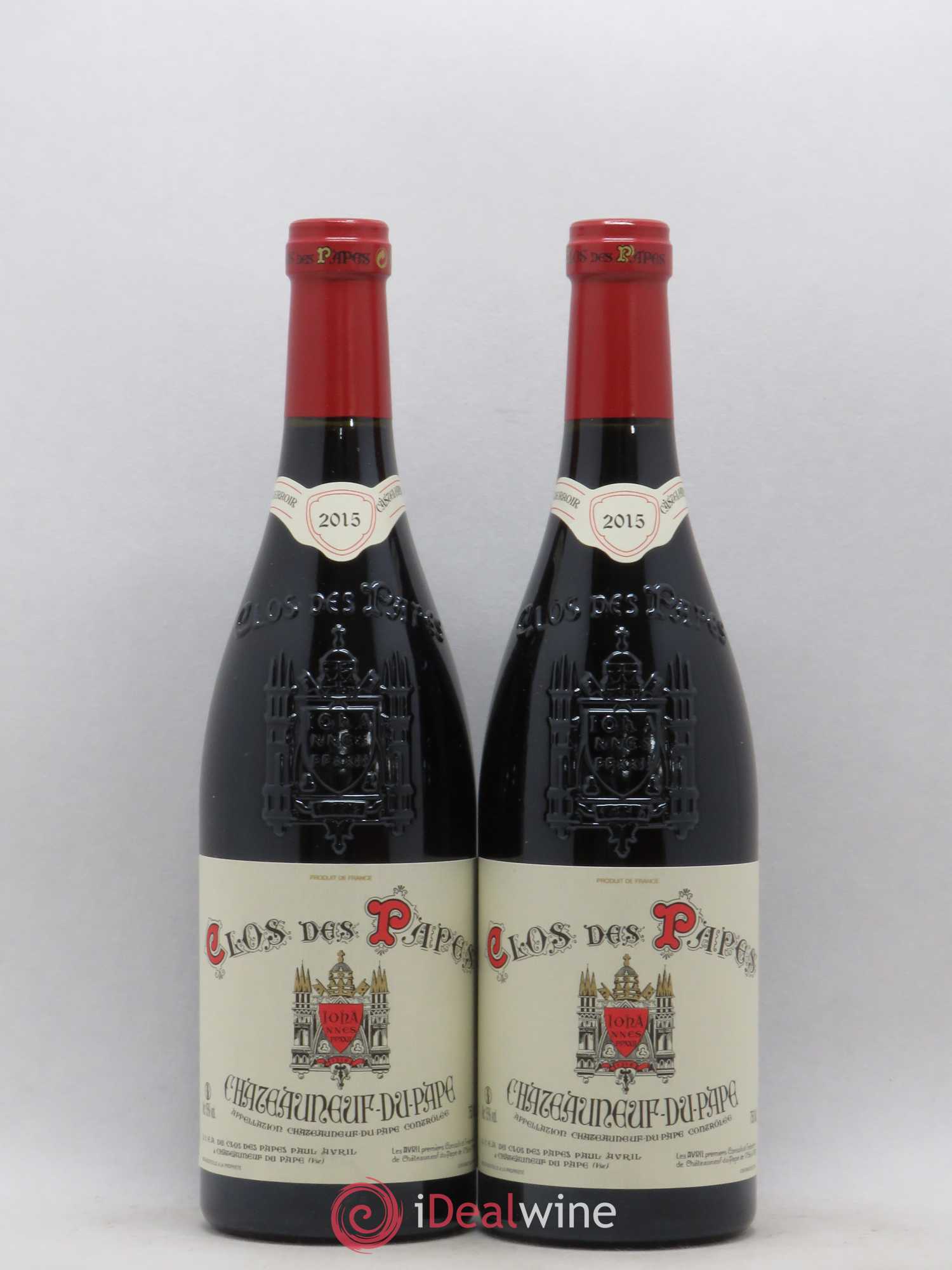 Châteauneuf-du-Pape Clos des Papes - Paul Avril 2015 - Lot de 2 bouteilles - 0