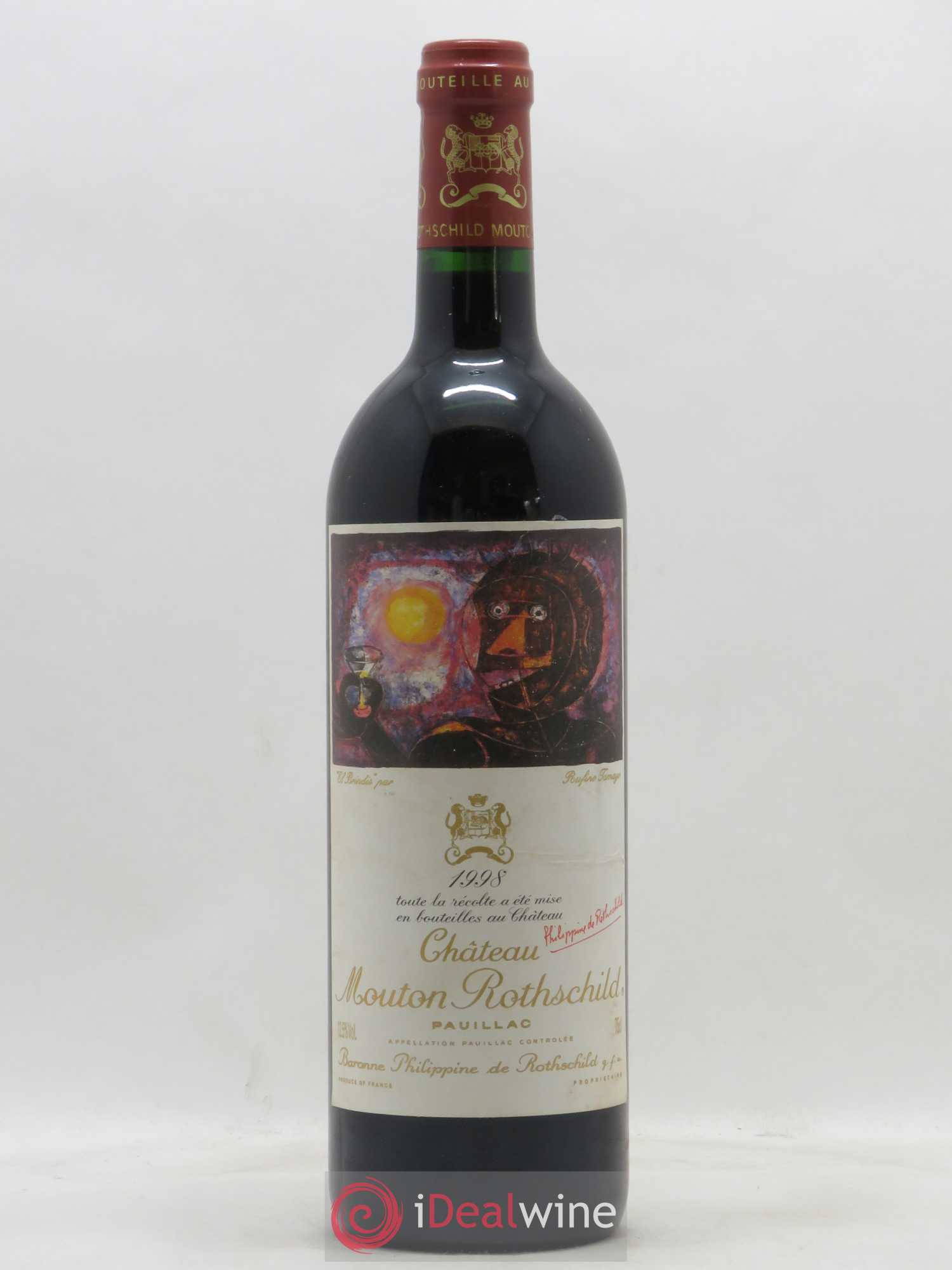 Château Mouton Rothschild 1er Grand Cru Classé 1998 - Lot de 1 bouteille - 0