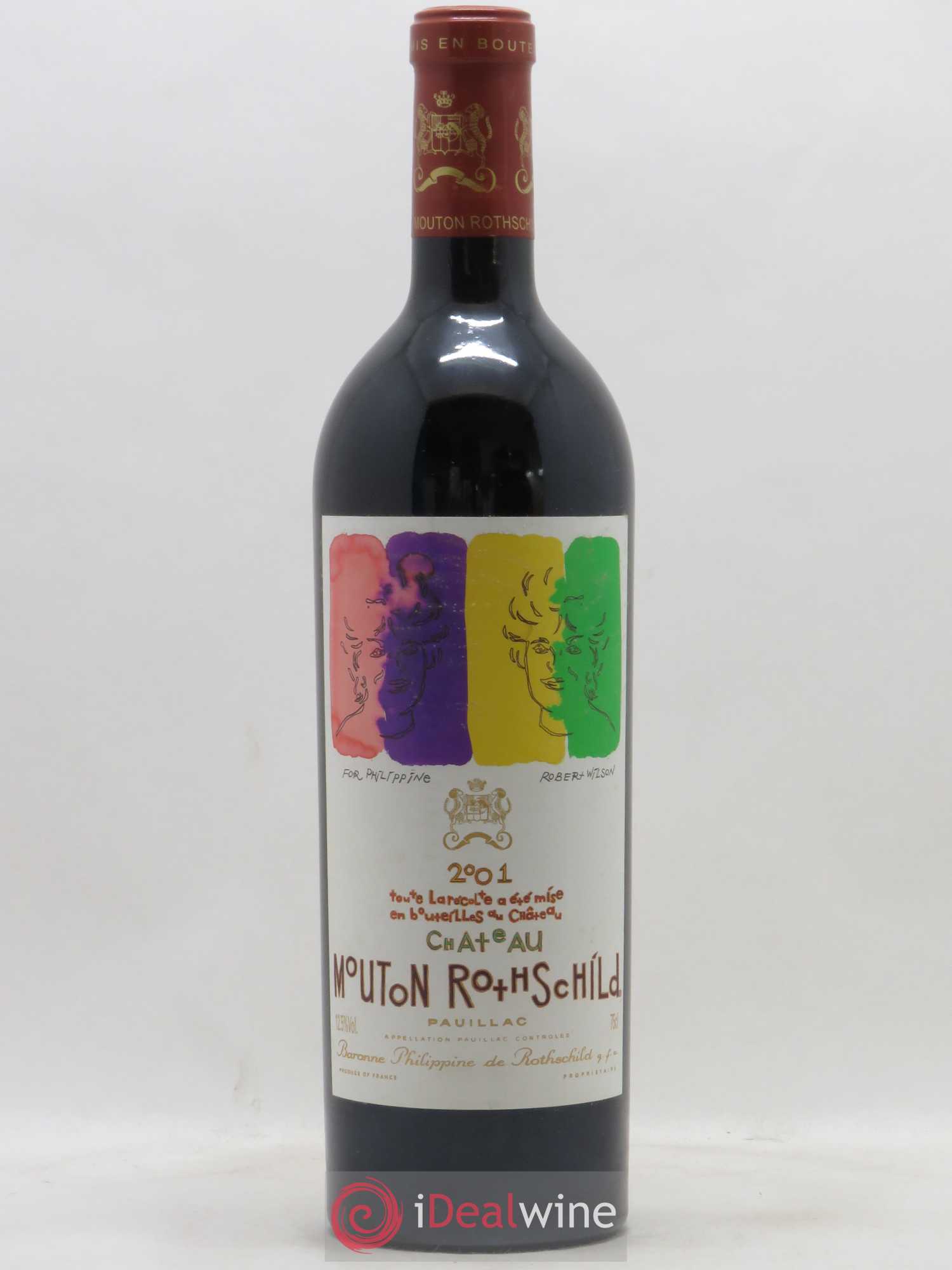 Château Mouton Rothschild 1er Grand Cru Classé 2001 - Lot de 1 bouteille - 0