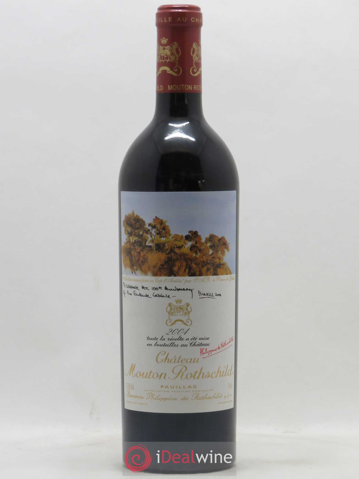 Château Mouton Rothschild 1er Grand Cru Classé 2004 - Lot de 1 bouteille - 0