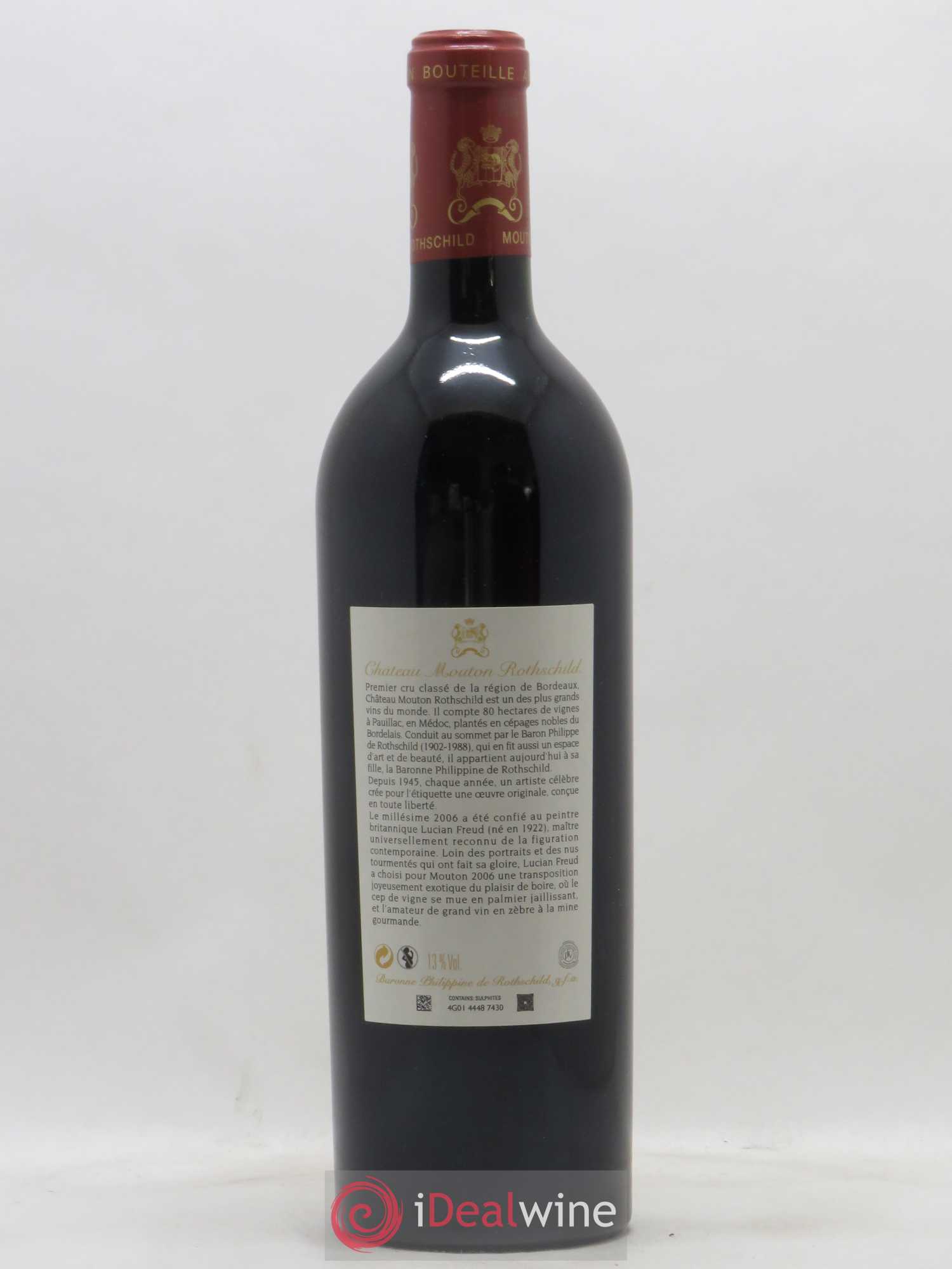 Château Mouton Rothschild 1er Grand Cru Classé 2006 - Lot de 1 bouteille - 1