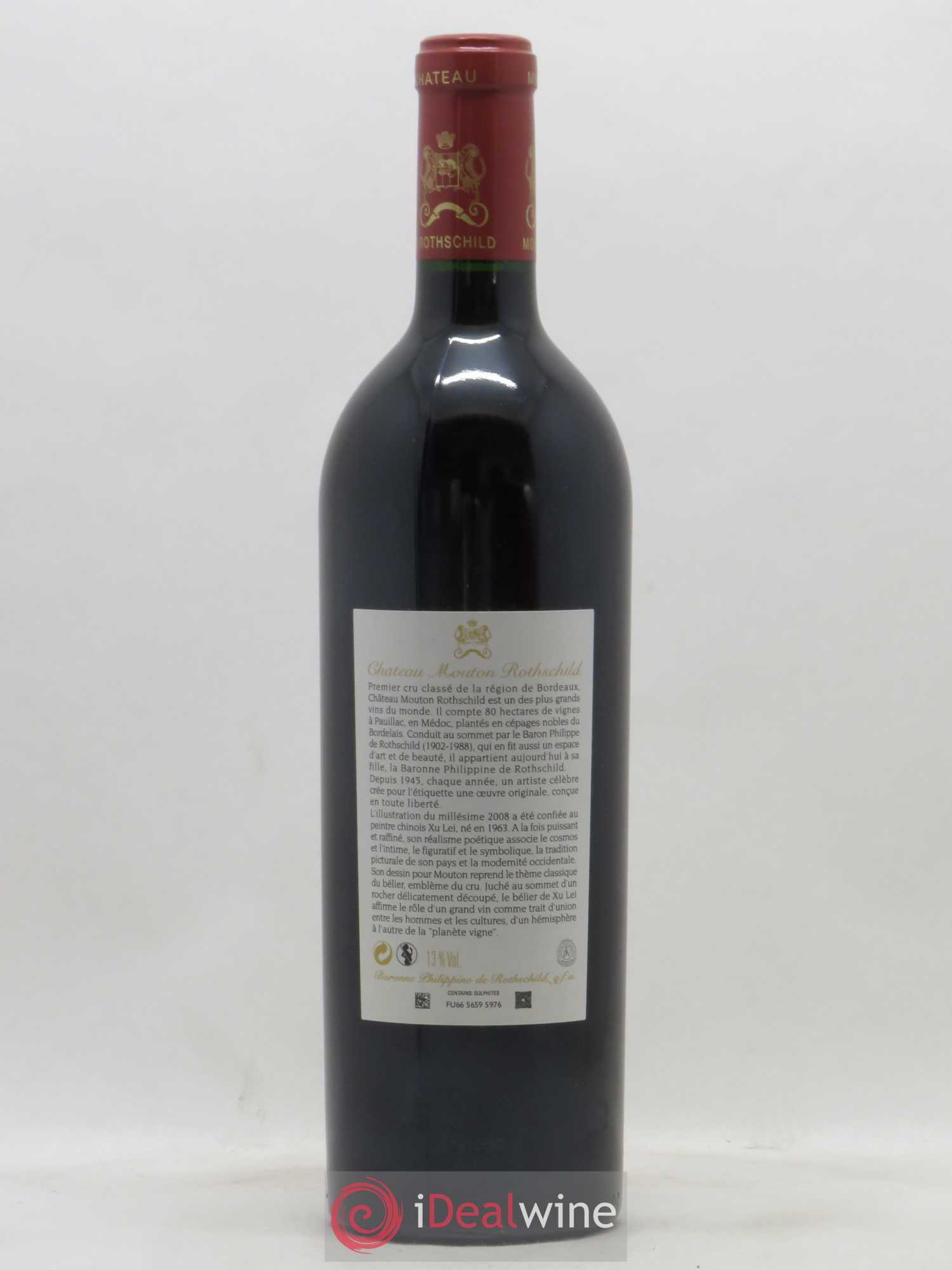 Château Mouton Rothschild 1er Grand Cru Classé 2008 - Lot de 1 bouteille - 1
