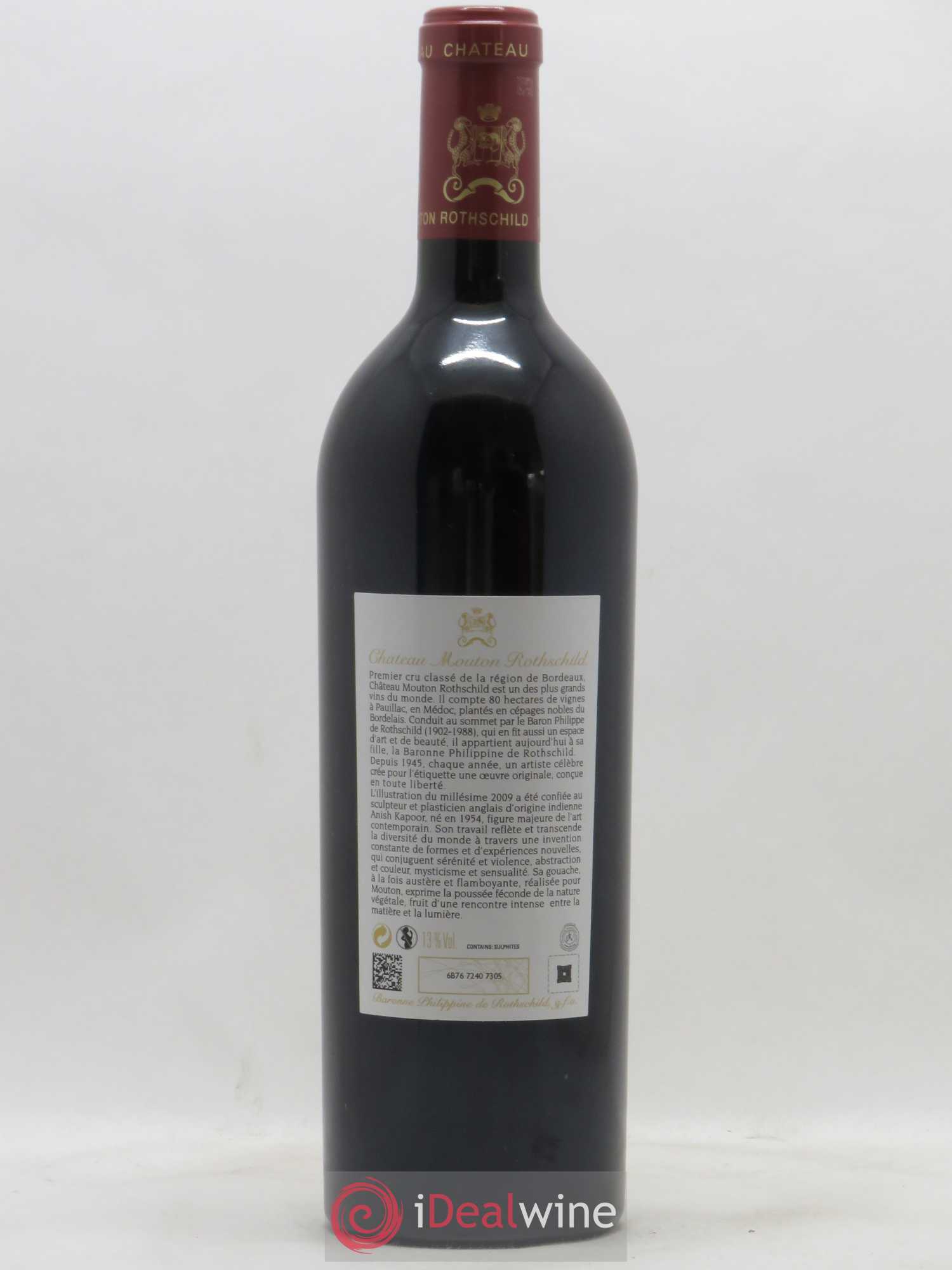 Château Mouton Rothschild 1er Grand Cru Classé 2009 - Lot de 1 bouteille - 1