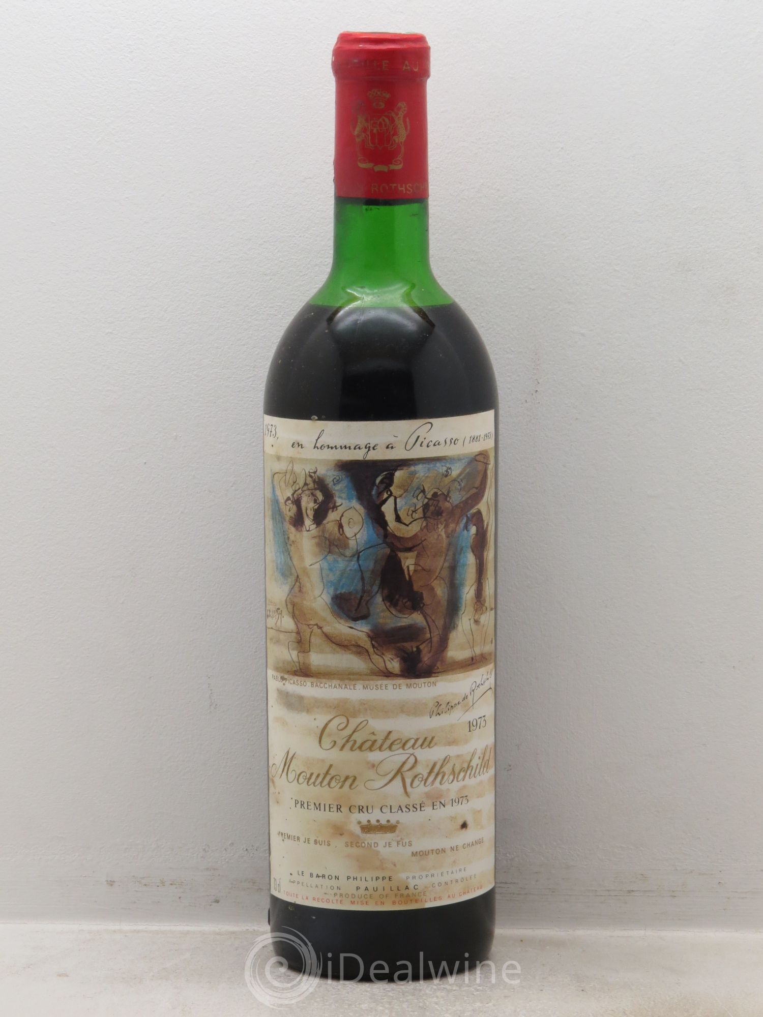 Château Mouton Rothschild 1er Grand Cru Classé 1973 - Lot de 1 bouteille - 0
