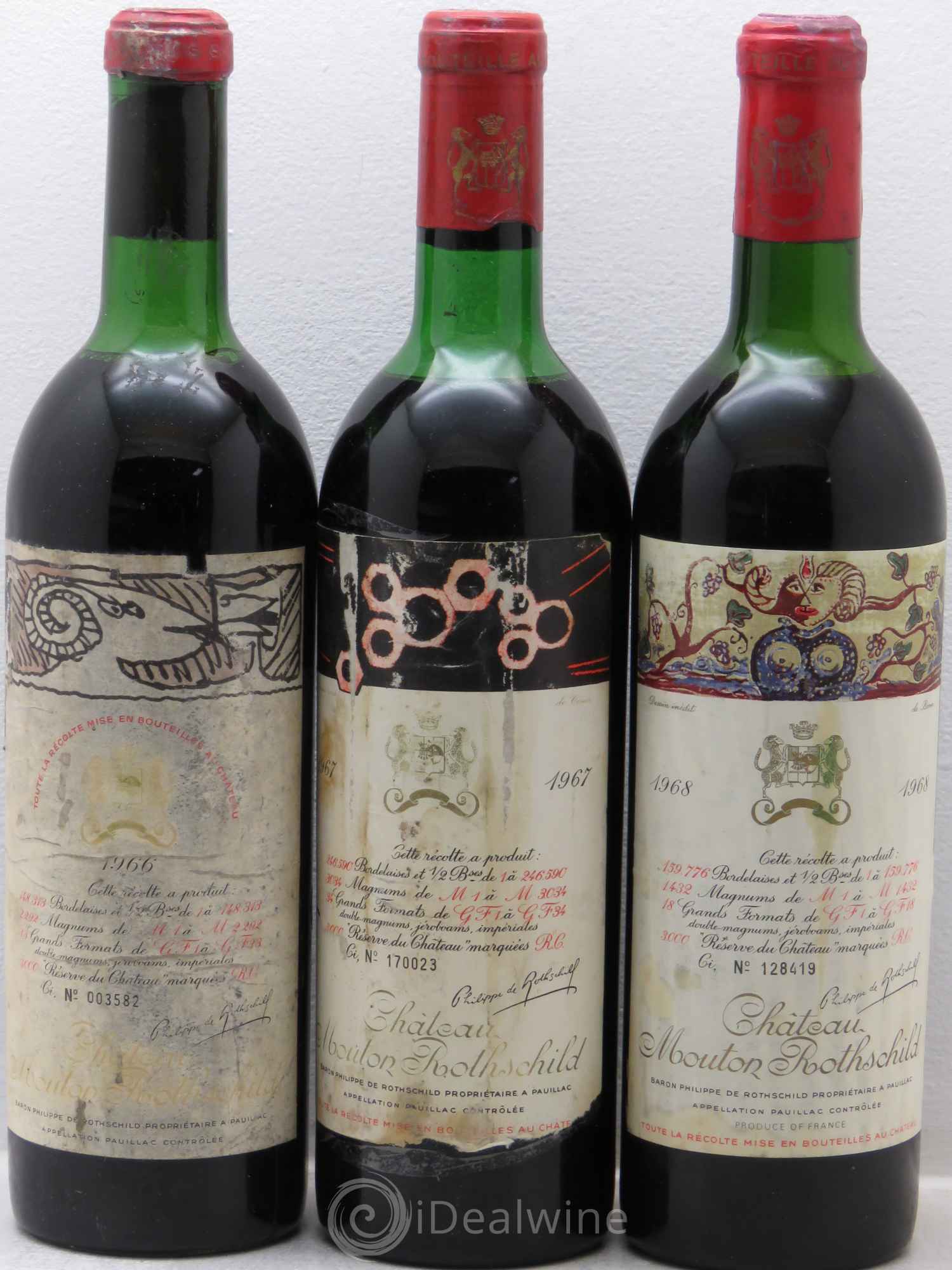 Mouton Rothschild 1960-2012 (Verticale 53 bt)  (Verticale complète de Ch. Mouton Rothschild de 1960 à 2012) - Lot de 53 bouteilles - 4