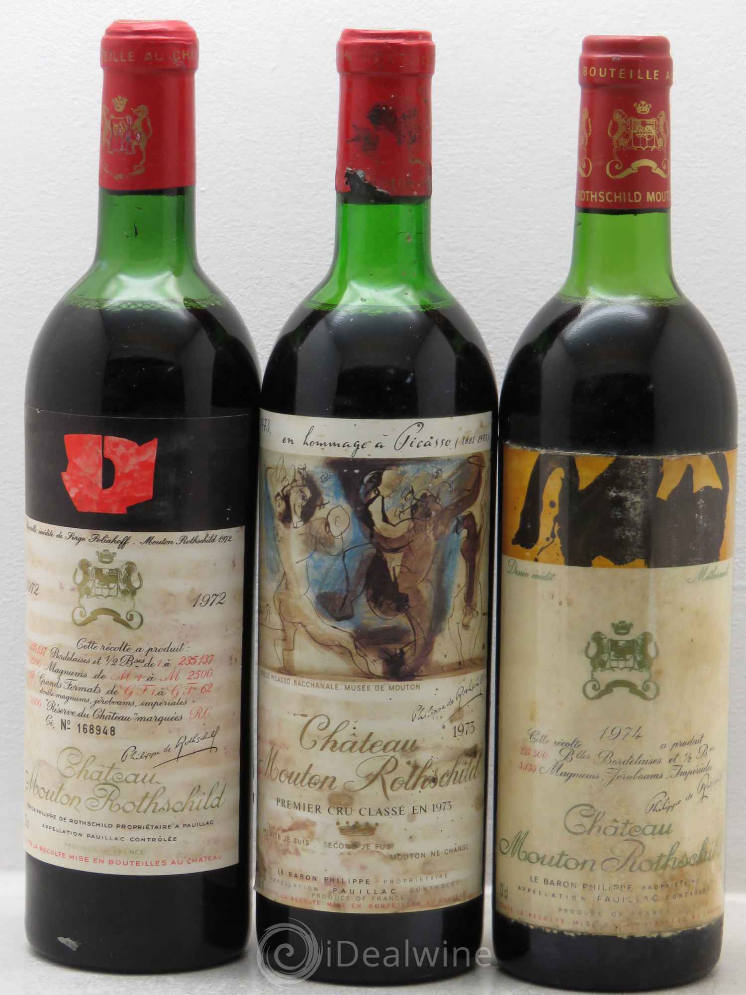 Mouton Rothschild 1960-2012 (Verticale 53 bt)  (Verticale complète de Ch. Mouton Rothschild de 1960 à 2012) - Lot de 53 bouteilles - 6