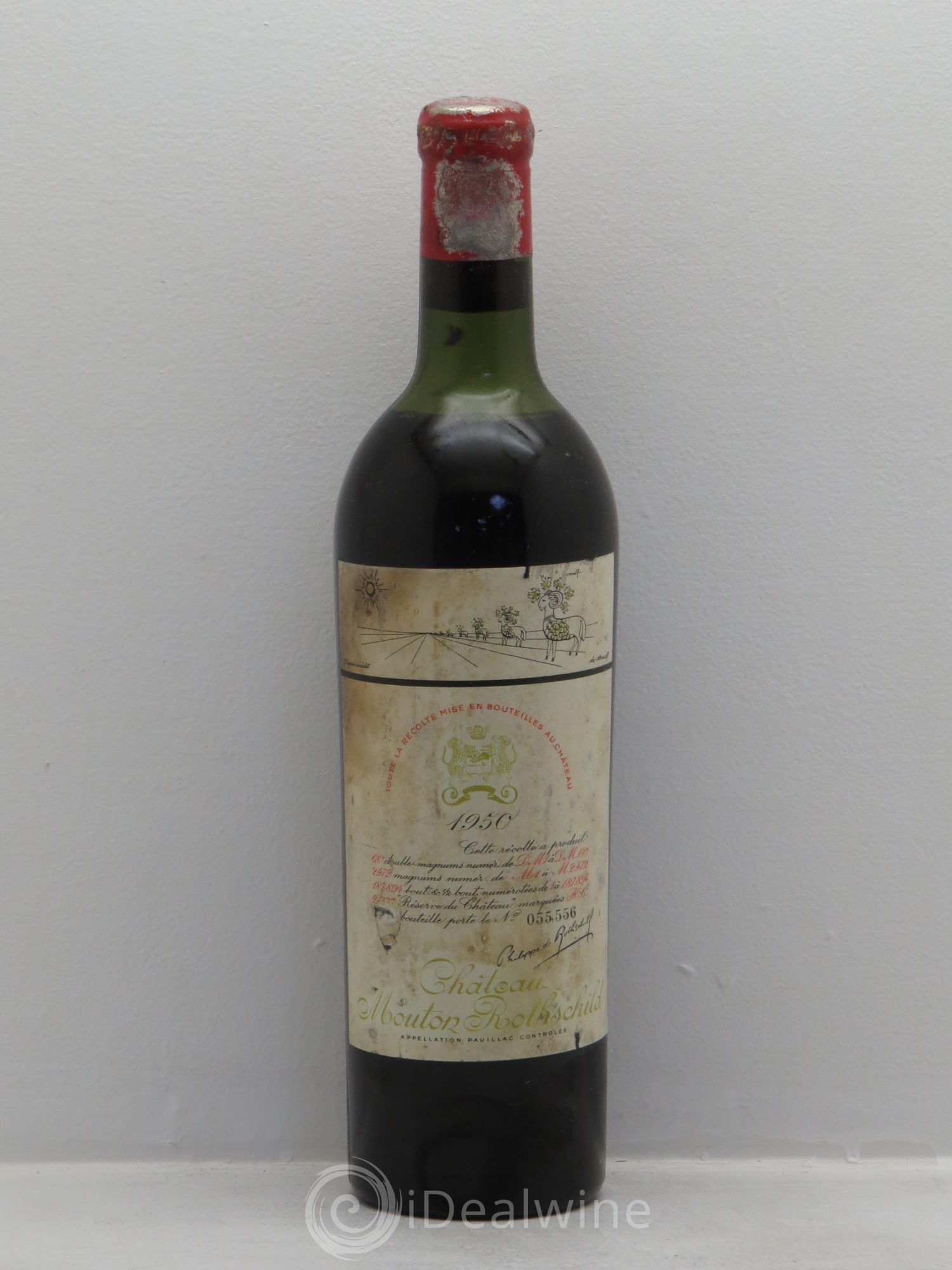 Château Mouton Rothschild 1er Grand Cru Classé 1950 - Lot de 1 bouteille - 0