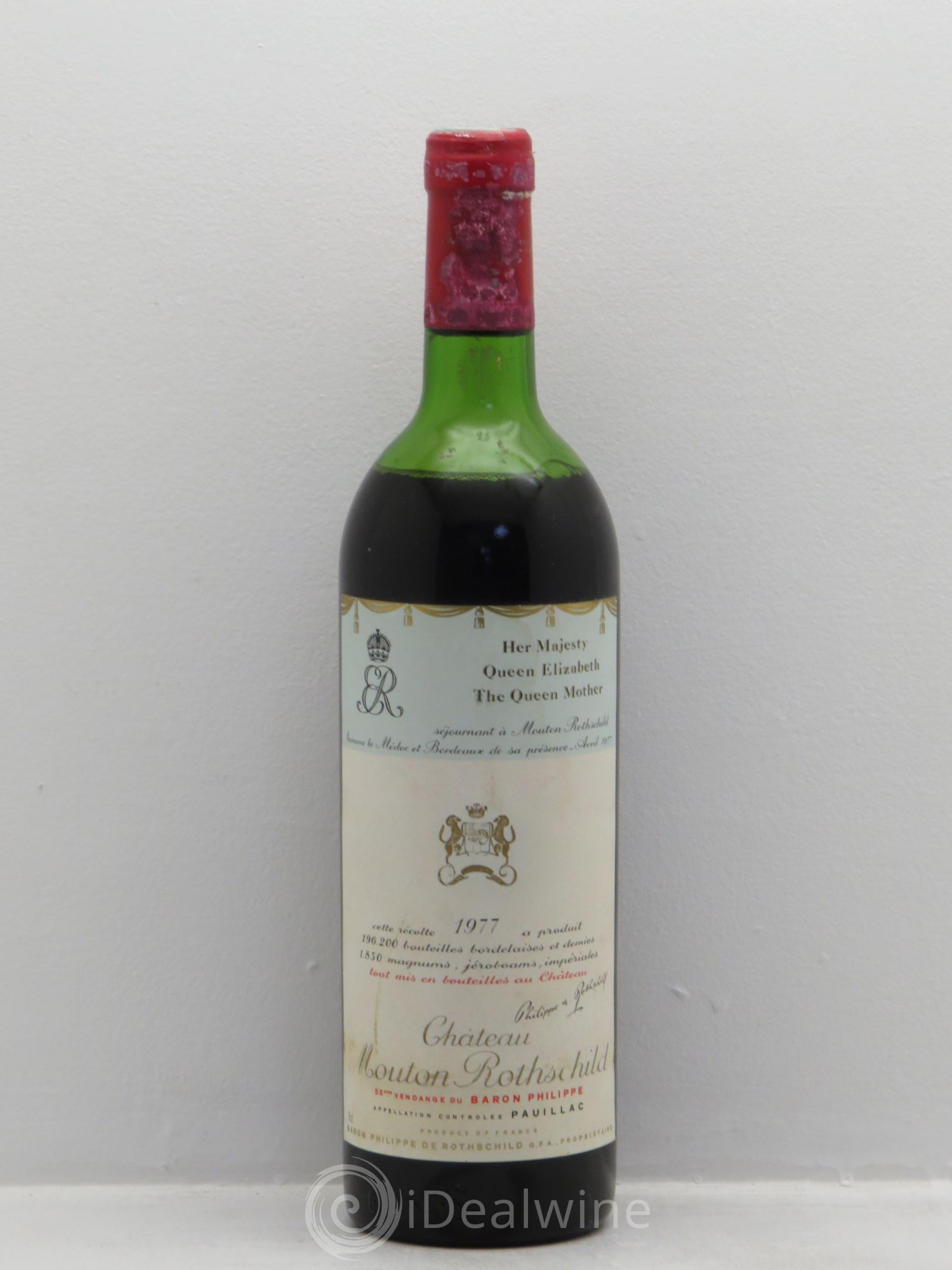 Château Mouton Rothschild 1er Grand Cru Classé 1977 - Lot de 1 bouteille - 0