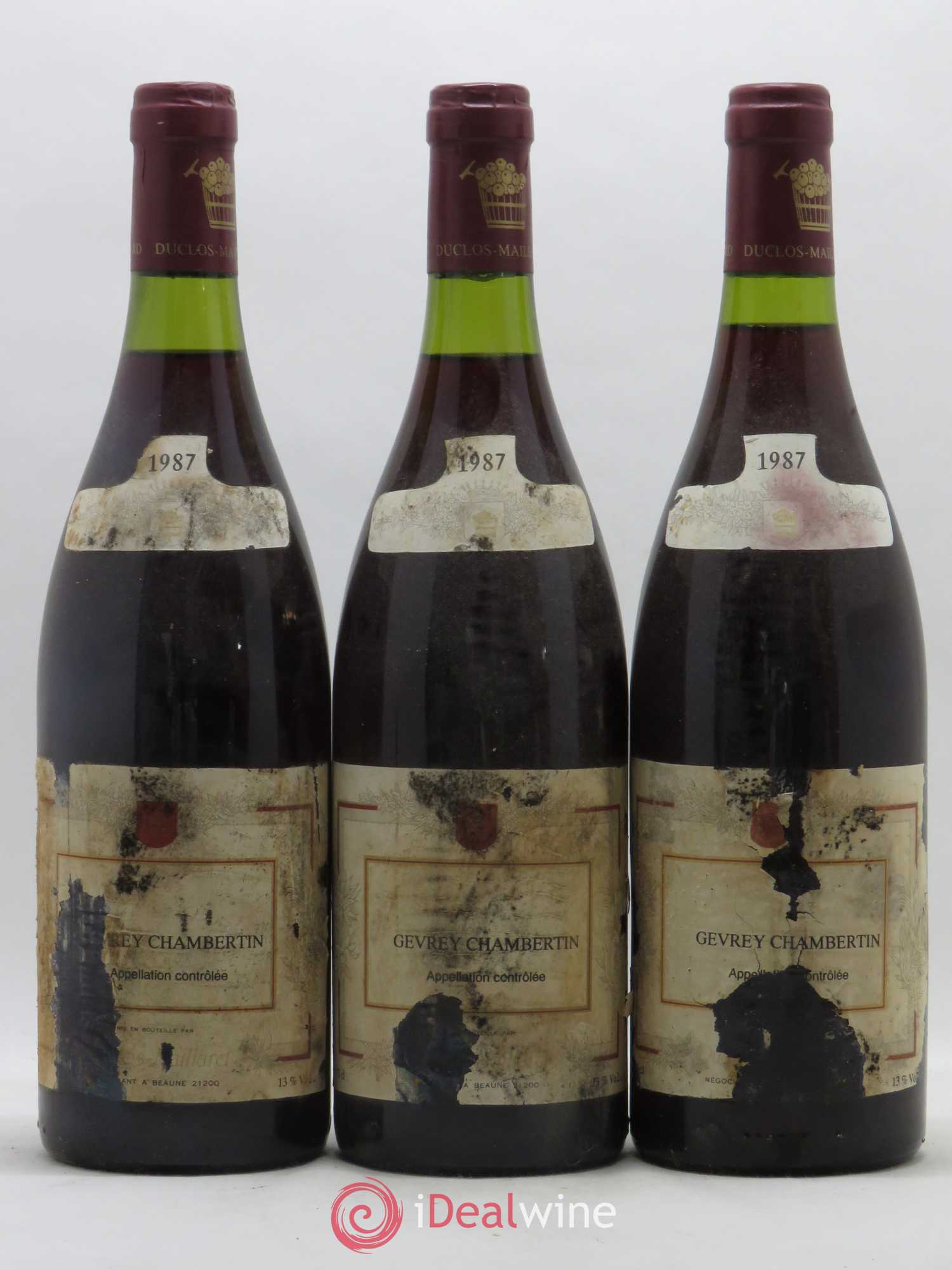 Gevrey-Chambertin Duclos Maillard 1987 - Posten von 3 Flaschen - 0