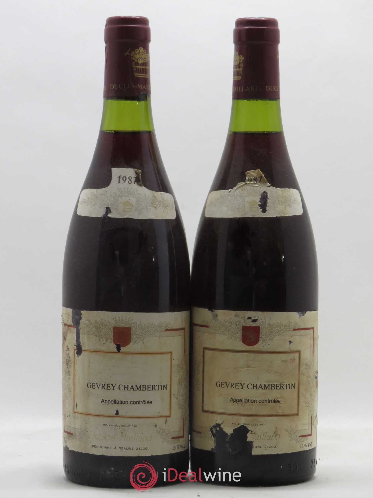 Gevrey-Chambertin Duclos Maillard 1987 - Posten von 2 Flaschen - 0