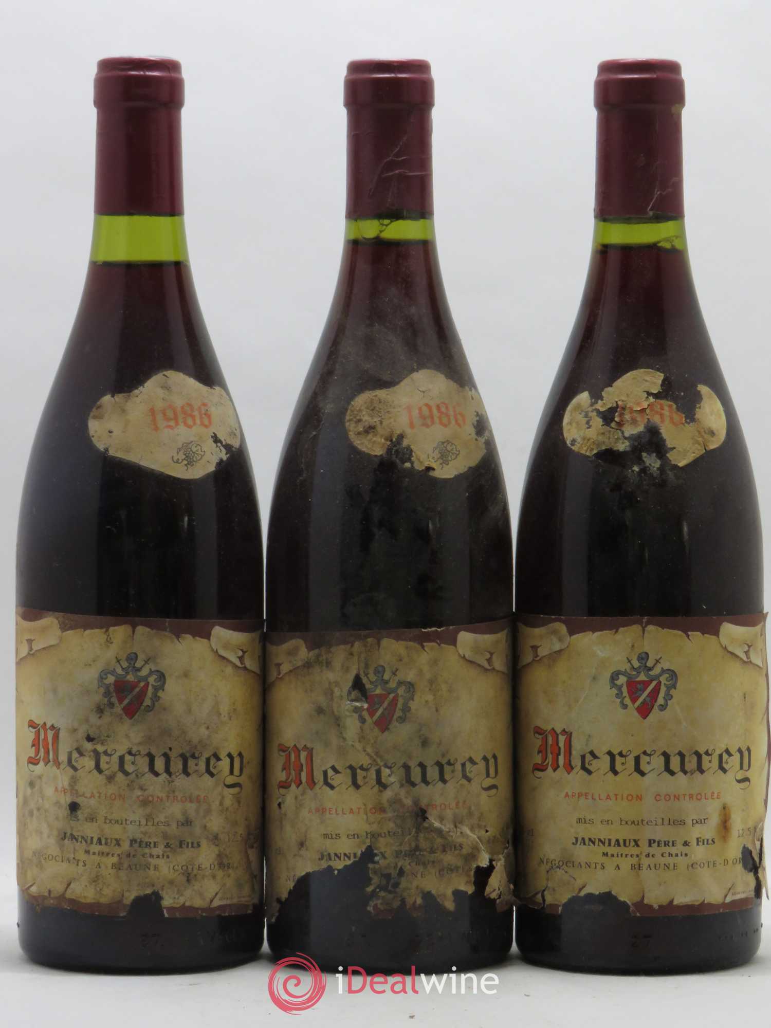Mercurey Janniaux 1986 - Posten von 3 Flaschen - 0