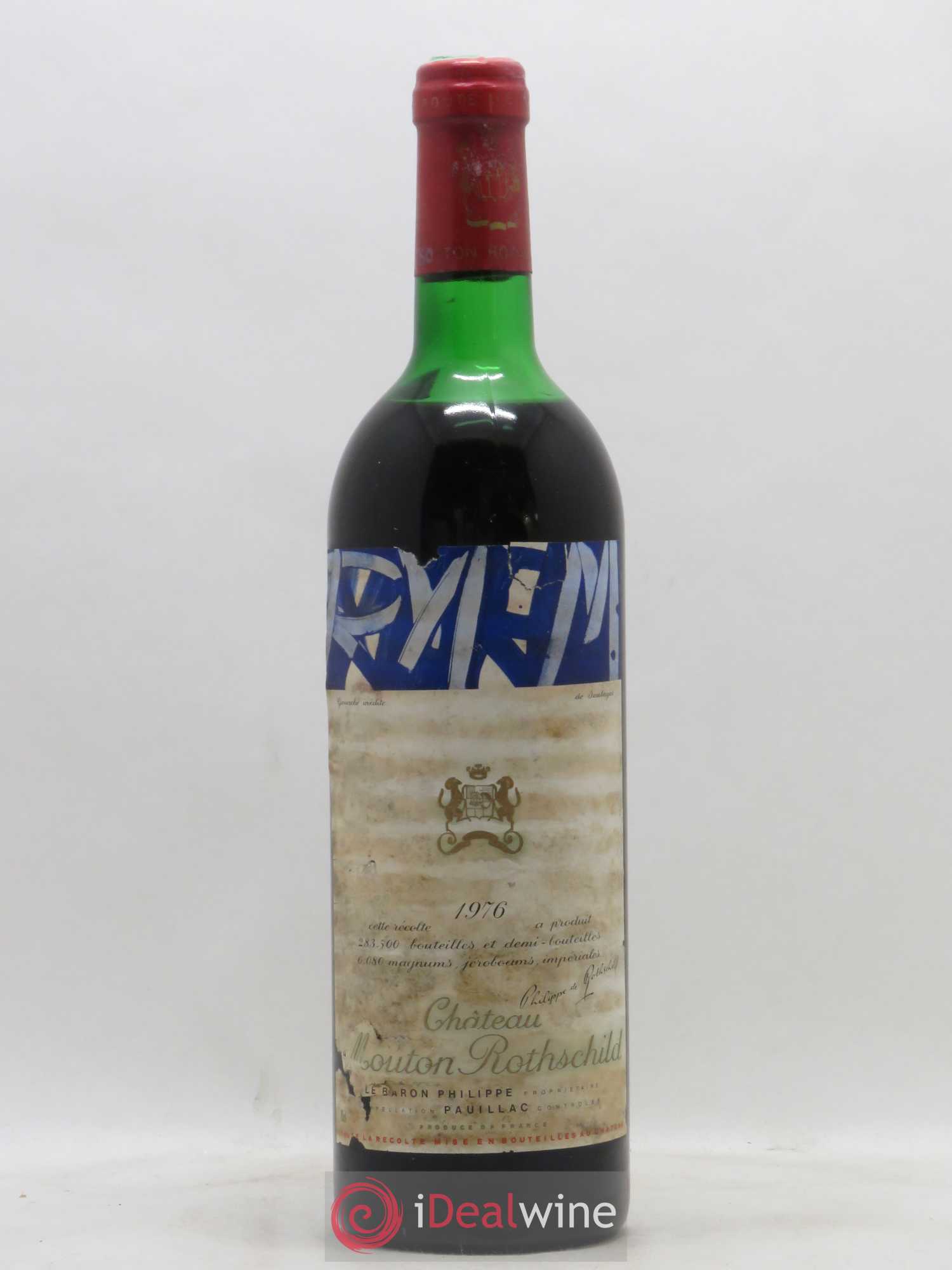 Château Mouton Rothschild 1er Grand Cru Classé 1976 - Lot de 1 bouteille - 0