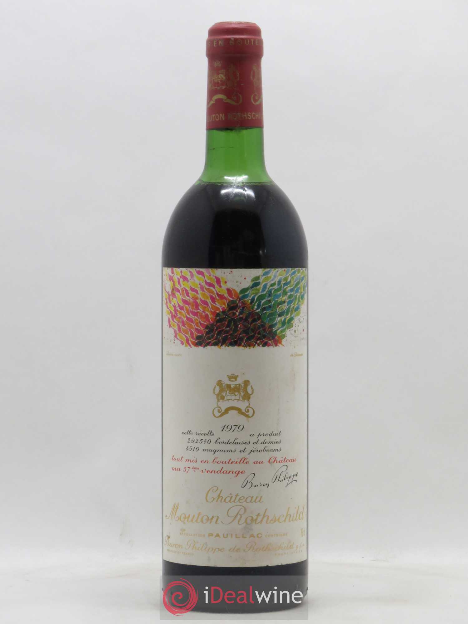 Château Mouton Rothschild 1er Grand Cru Classé 1979 - Lot de 1 bouteille - 0