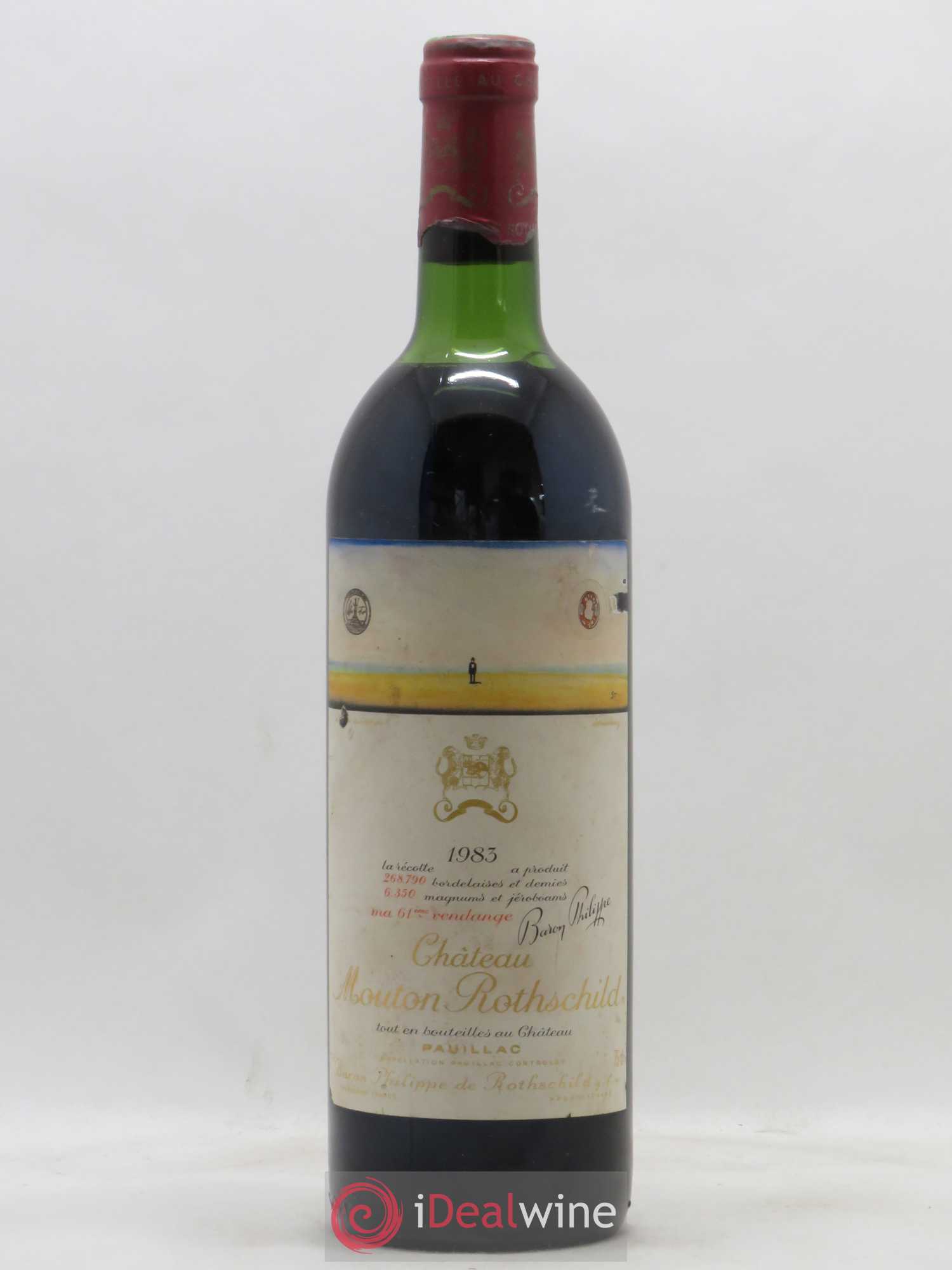 Château Mouton Rothschild 1er Grand Cru Classé 1983 - Lot de 1 bouteille - 0