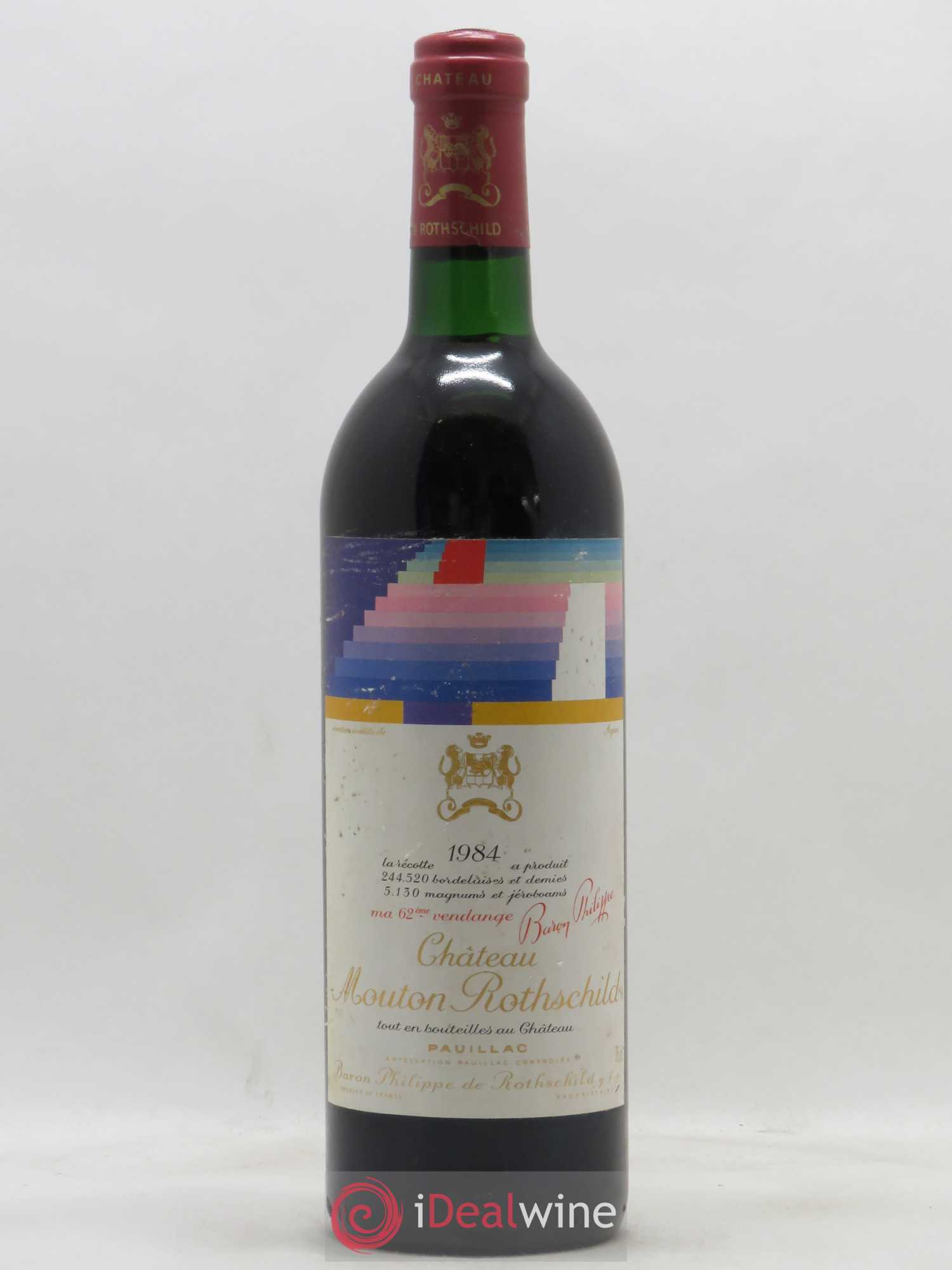 Château Mouton Rothschild 1er Grand Cru Classé 1984 - Lot de 1 bouteille - 0