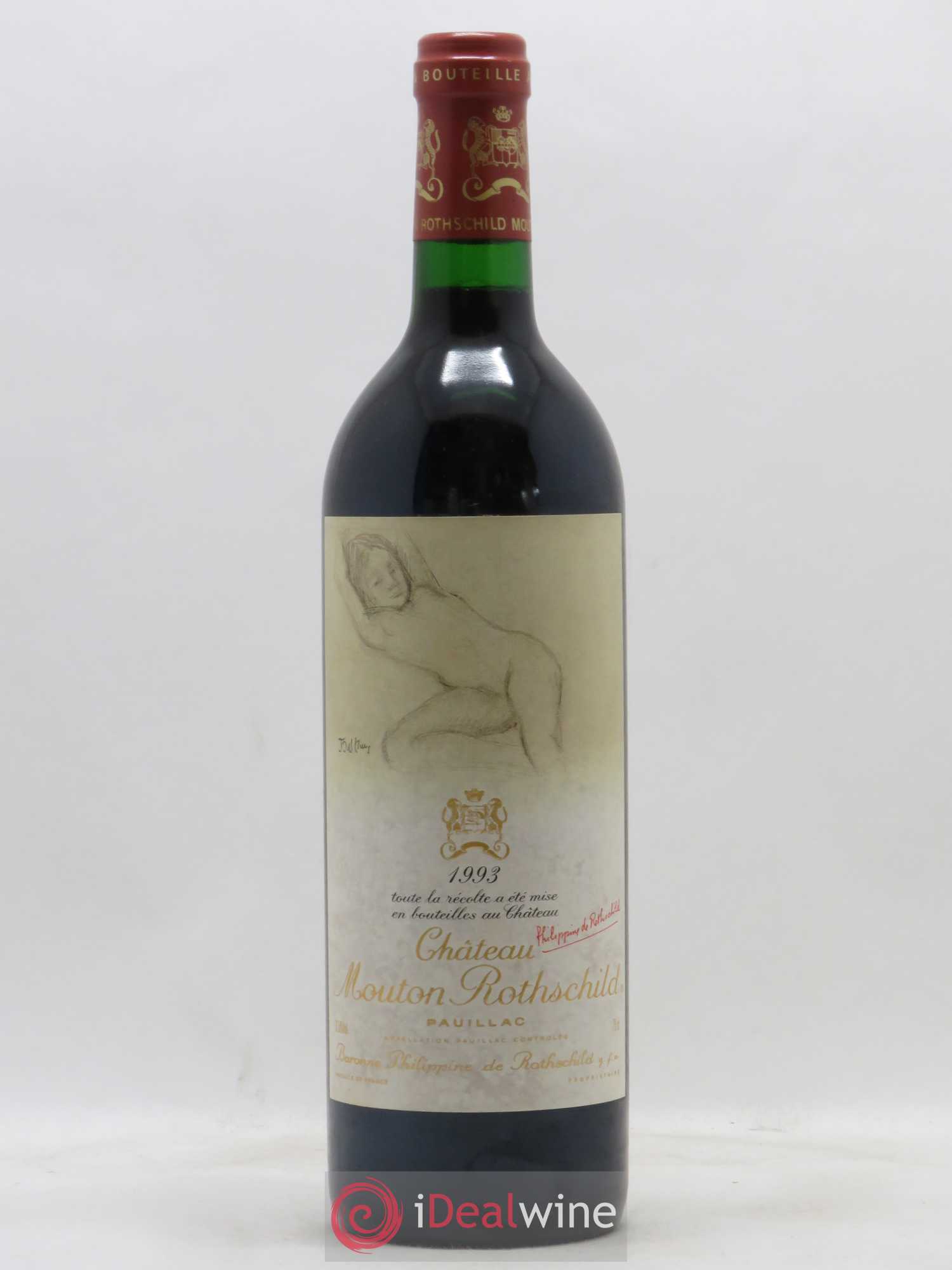 Château Mouton Rothschild 1er Grand Cru Classé 1993 - Lot de 1 bouteille - 0