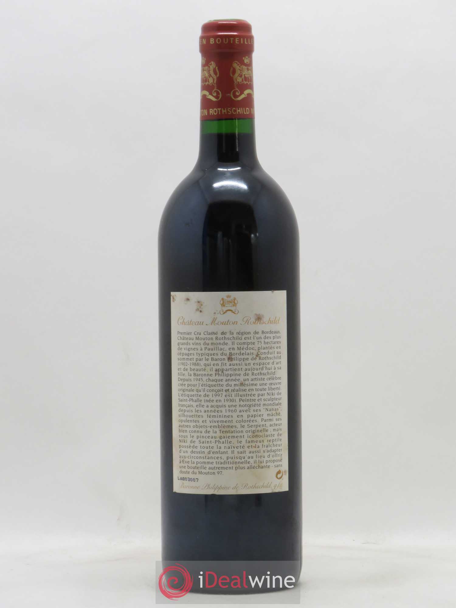 Château Mouton Rothschild 1er Grand Cru Classé 1997 - Lot de 1 bouteille - 1