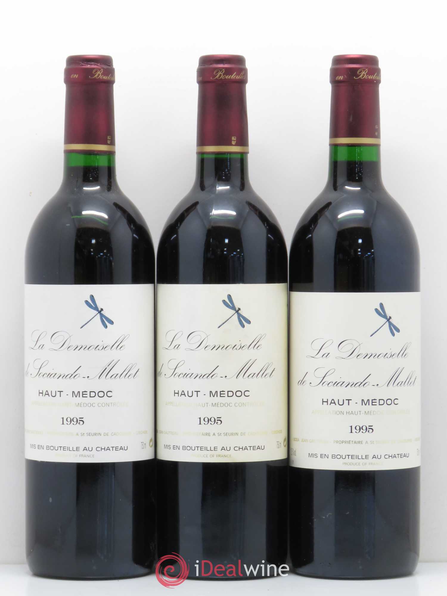 Demoiselle de Sociando Mallet Second Vin 1995 - Lot de 6 bouteilles - 1