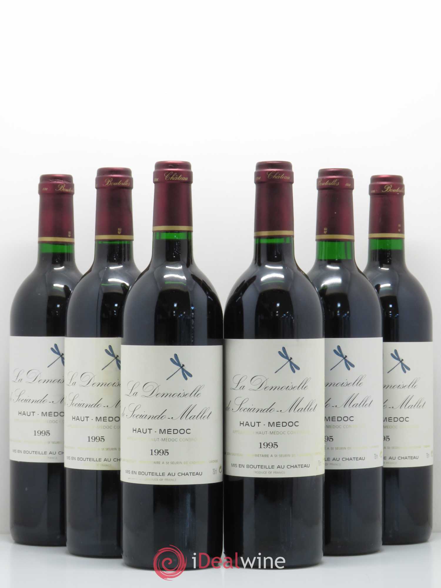 Demoiselle de Sociando Mallet Second Vin 1995 - Lot de 6 bouteilles - 0