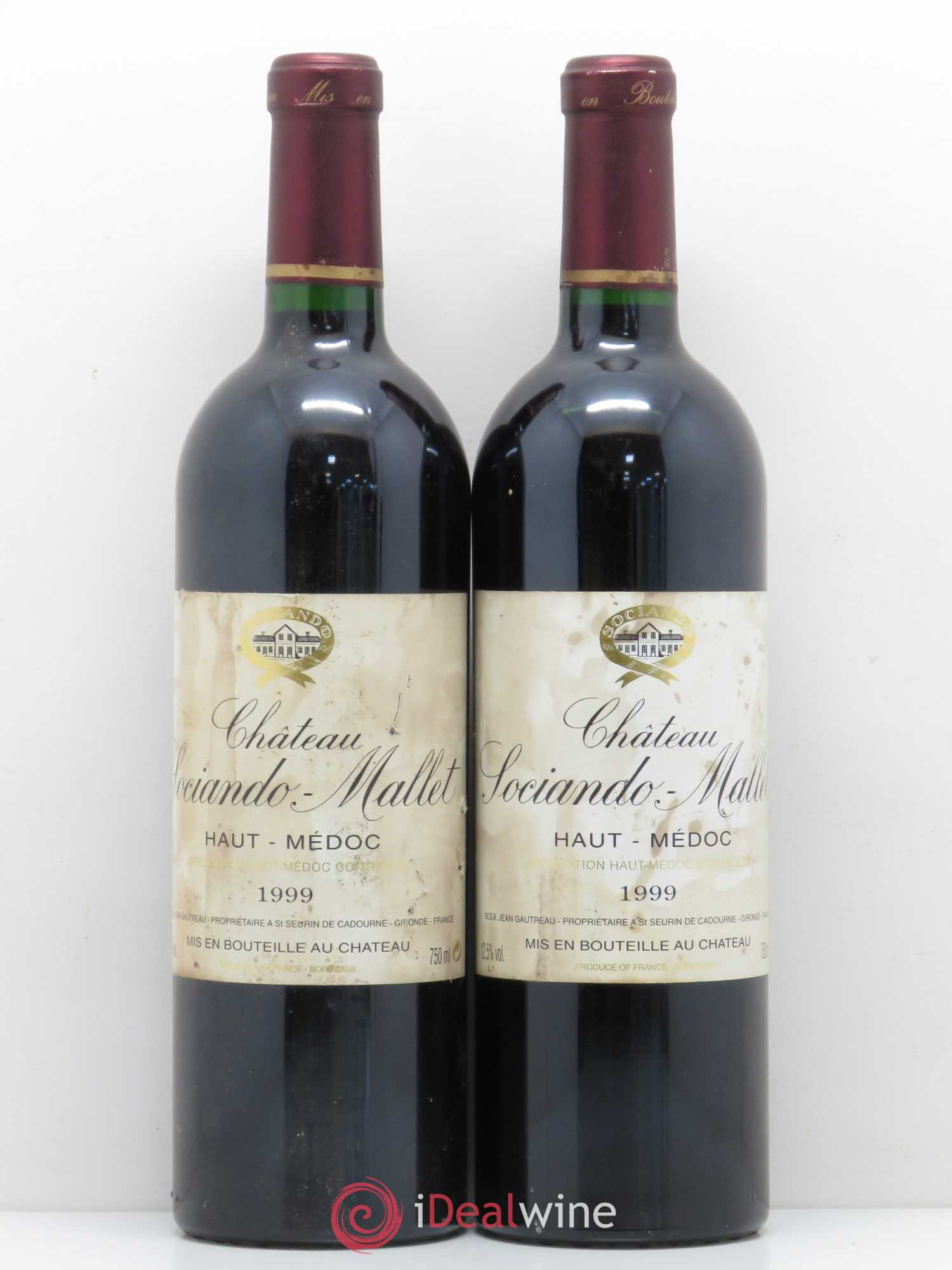 Château Sociando Mallet 1999 - Lot de 2 bouteilles - 0