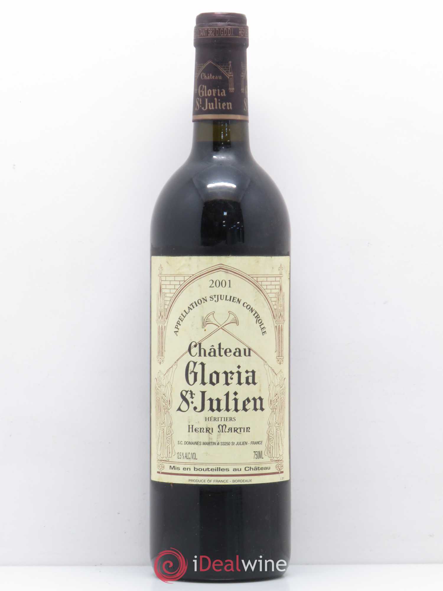 Château Gloria 2001 - Lot de 1 bouteille - 0