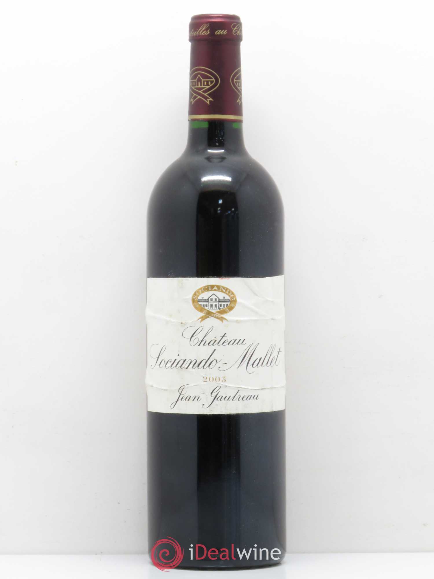 Château Sociando Mallet 2003 - Lot de 1 bouteille - 0