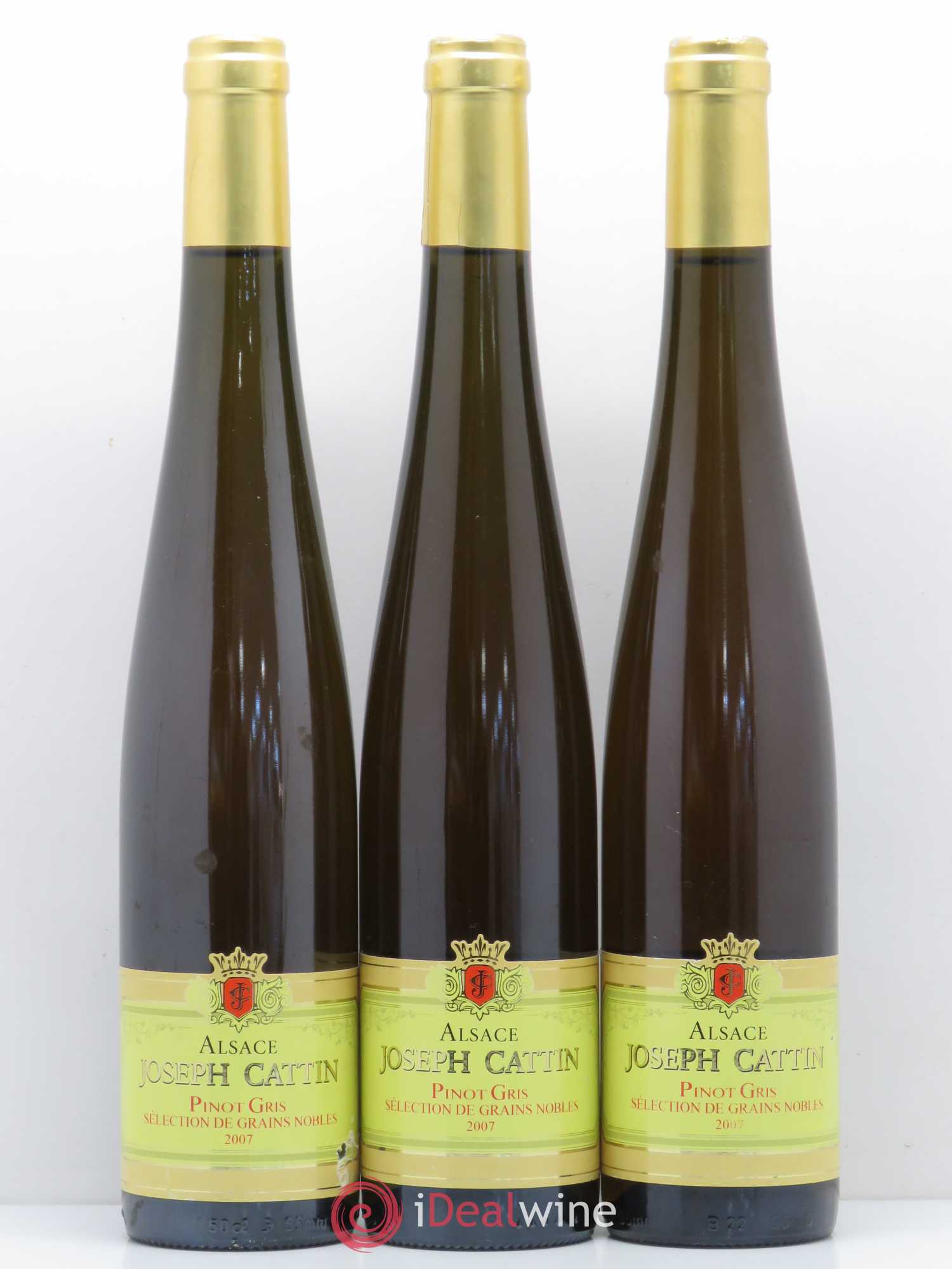 Alsace Pinot Gris Sélection de Grains Nobles Joseph Cattin 2007 - Posten von 3 Demi-Flaschen - 0