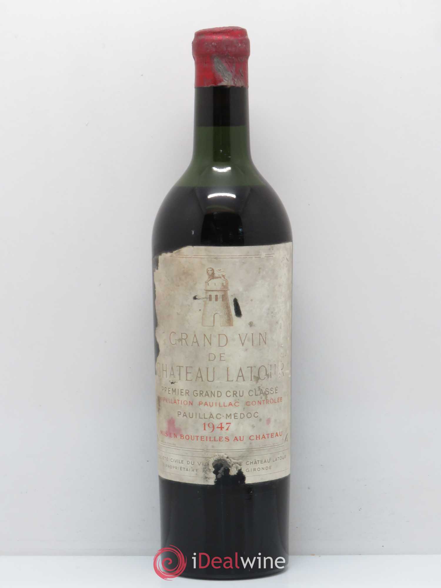 Château Latour 1er Grand Cru Classé 1947 - Lot de 1 bouteille - 0