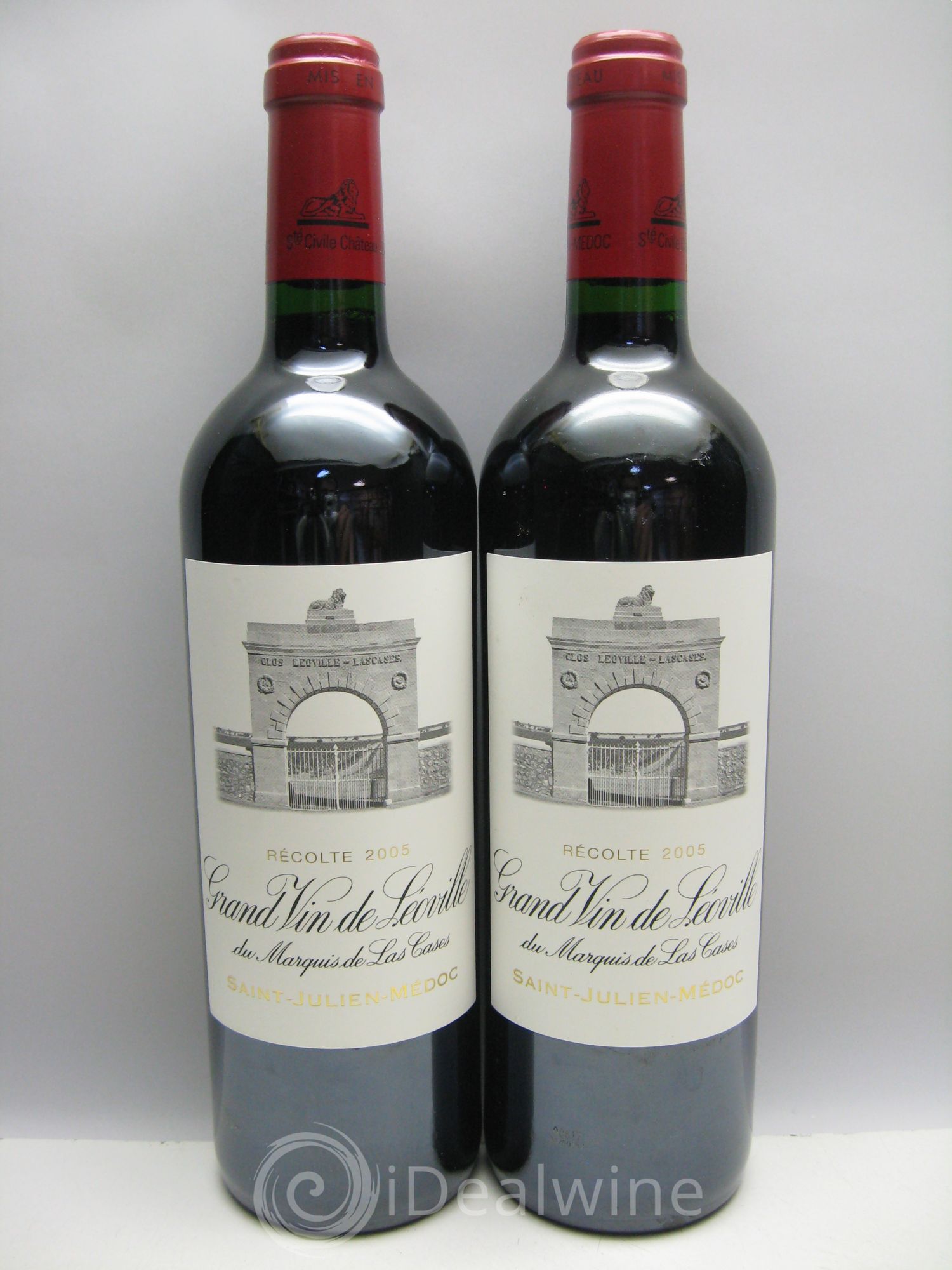 Château Léoville Las Cases 2ème Grand Cru Classé (CB plate sans couvercle) 2005 - Lot de 6 bouteilles - 2