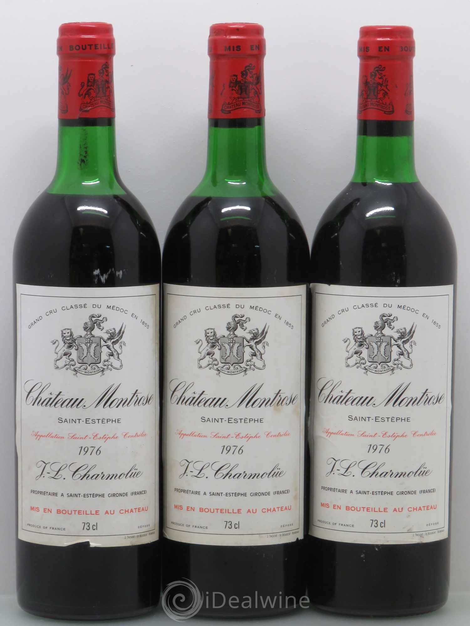 Château Montrose 2ème Grand Cru Classé 1976 - Lot de 3 bouteilles - 0