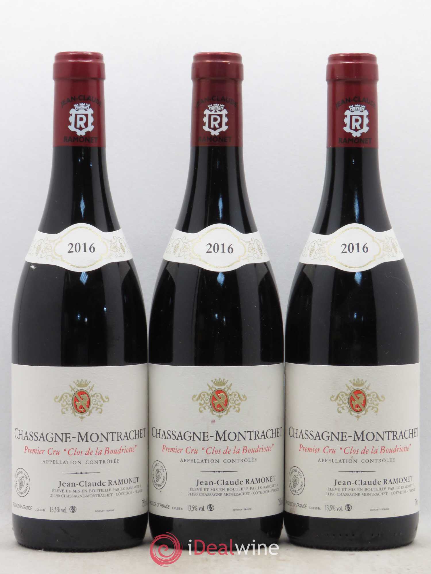 Chassagne-Montrachet 1er Cru Clos de la Boudriotte Ramonet (Domaine) 2016 - Lot de 3 bouteilles - 0