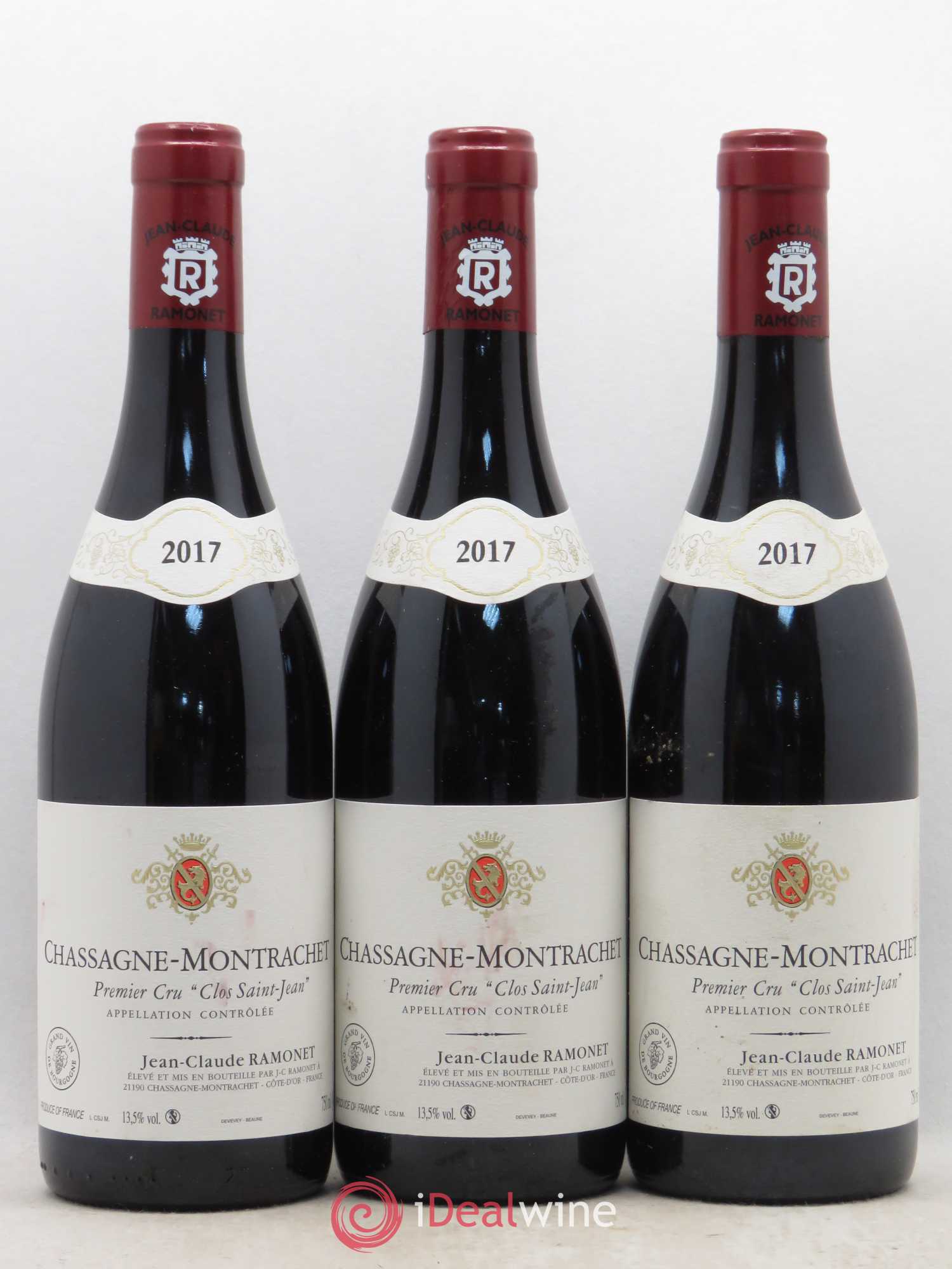 Chassagne-Montrachet 1er Cru Clos Saint-Jean Ramonet (Domaine) 2017 - Lot de 3 bouteilles - 0
