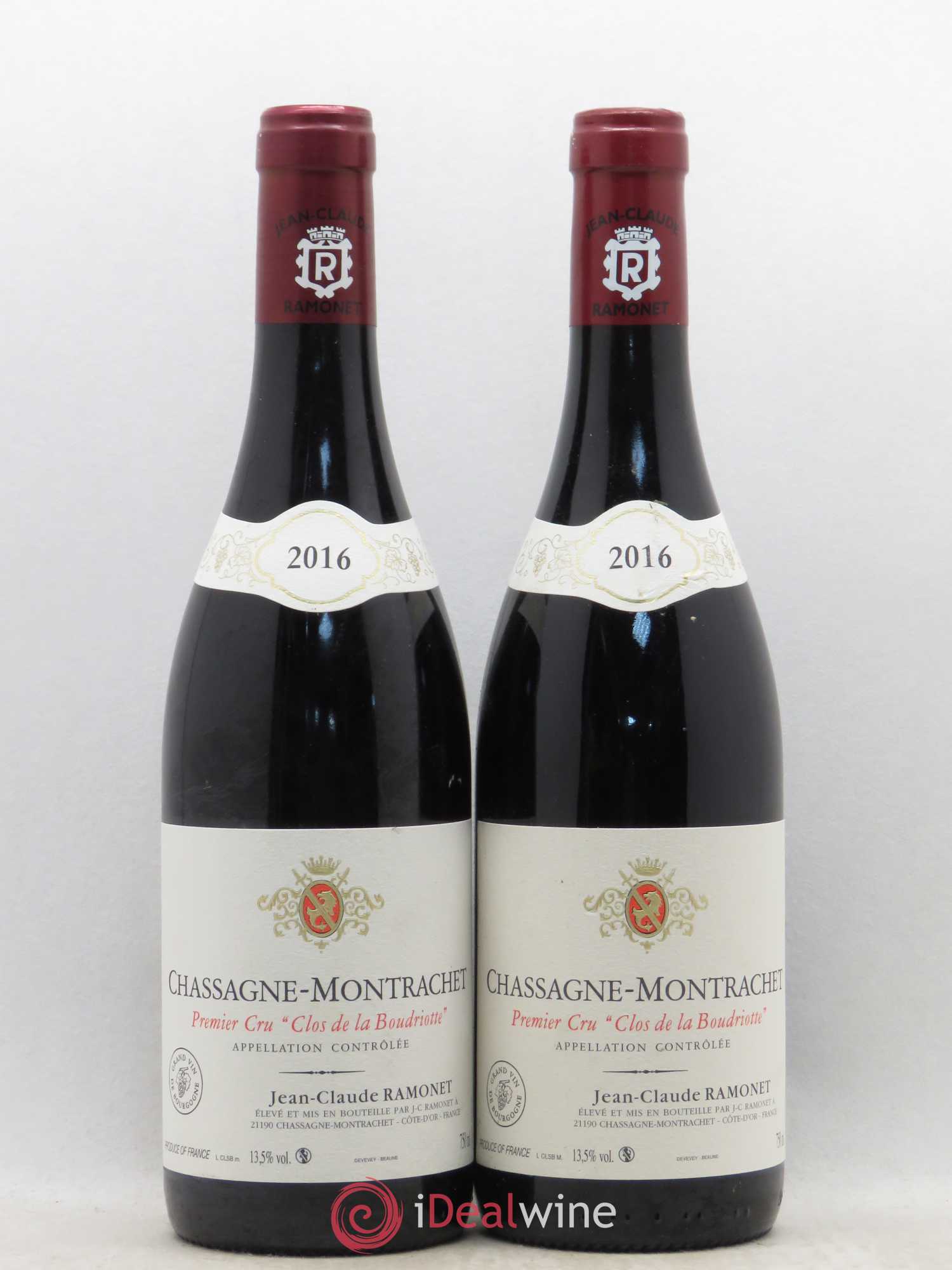 Chassagne-Montrachet 1er Cru Clos de la Boudriotte Ramonet (Domaine) 2016 - Lot de 2 bouteilles - 0