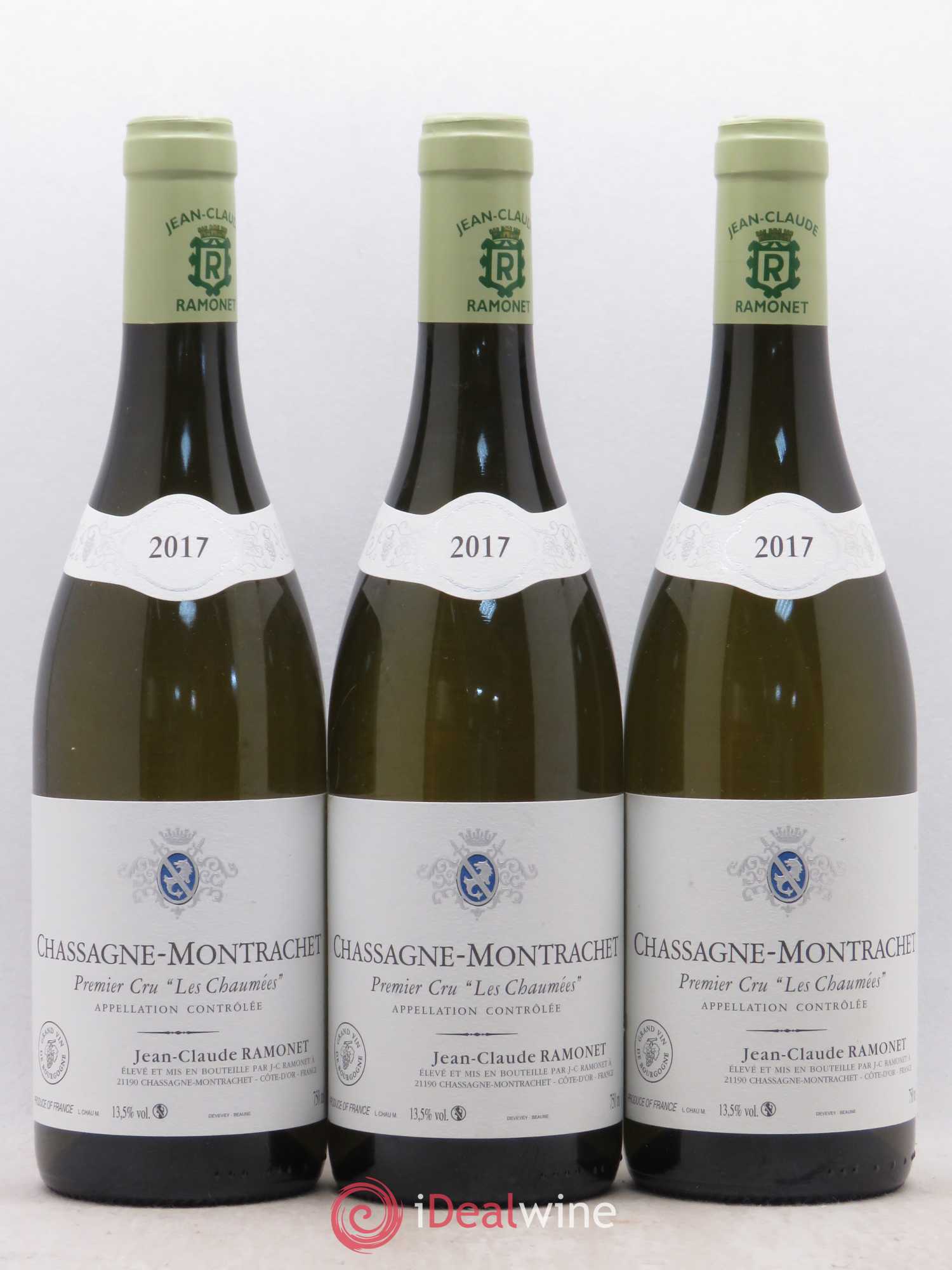 Chassagne-Montrachet 1er Cru Les Chaumées Ramonet (Domaine) 2017 - Posten von 3 Flaschen - 0
