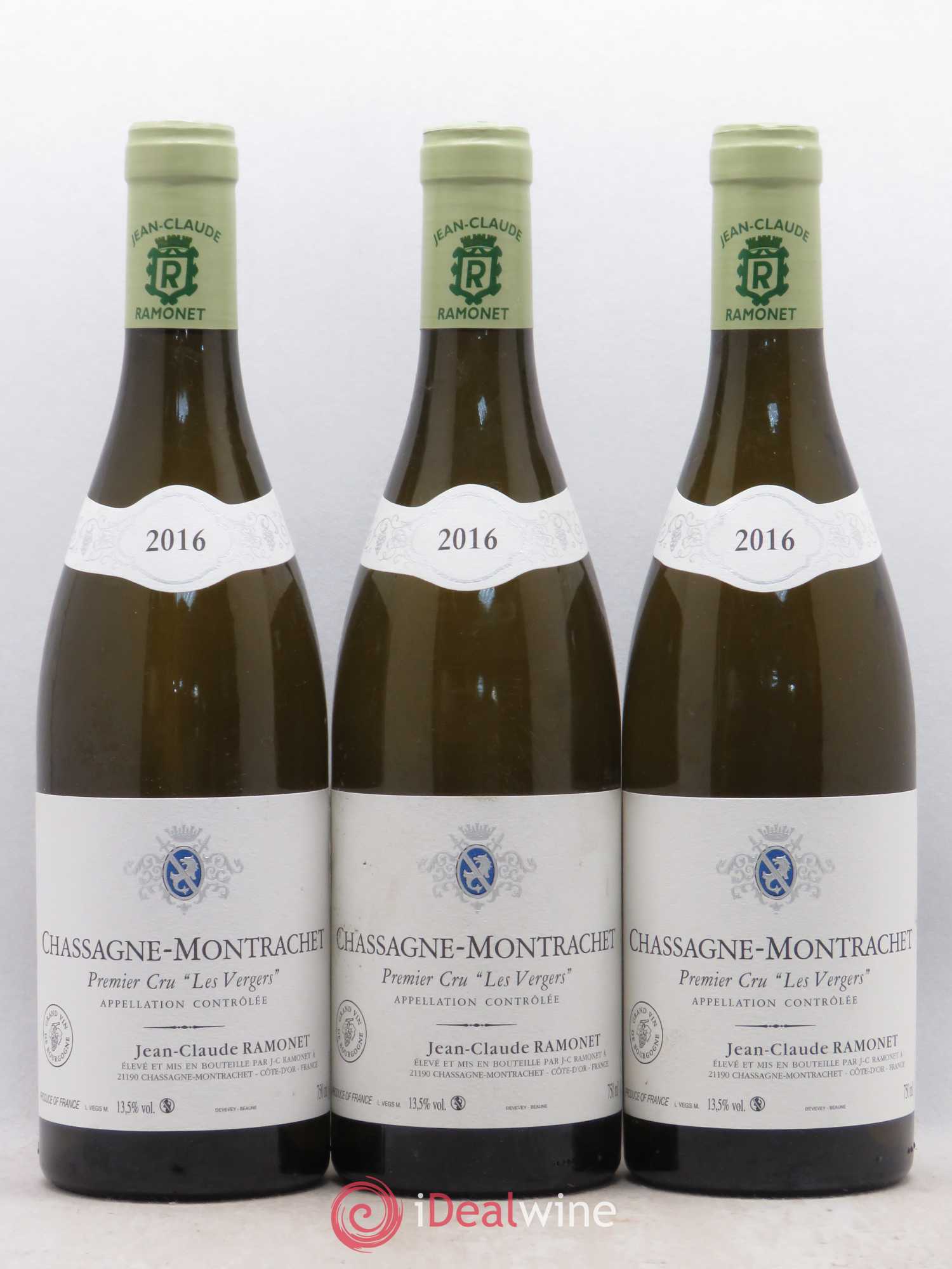 Chassagne-Montrachet 1er Cru Les Vergers Ramonet (Domaine) 2016 - Lot de 3 bouteilles - 0