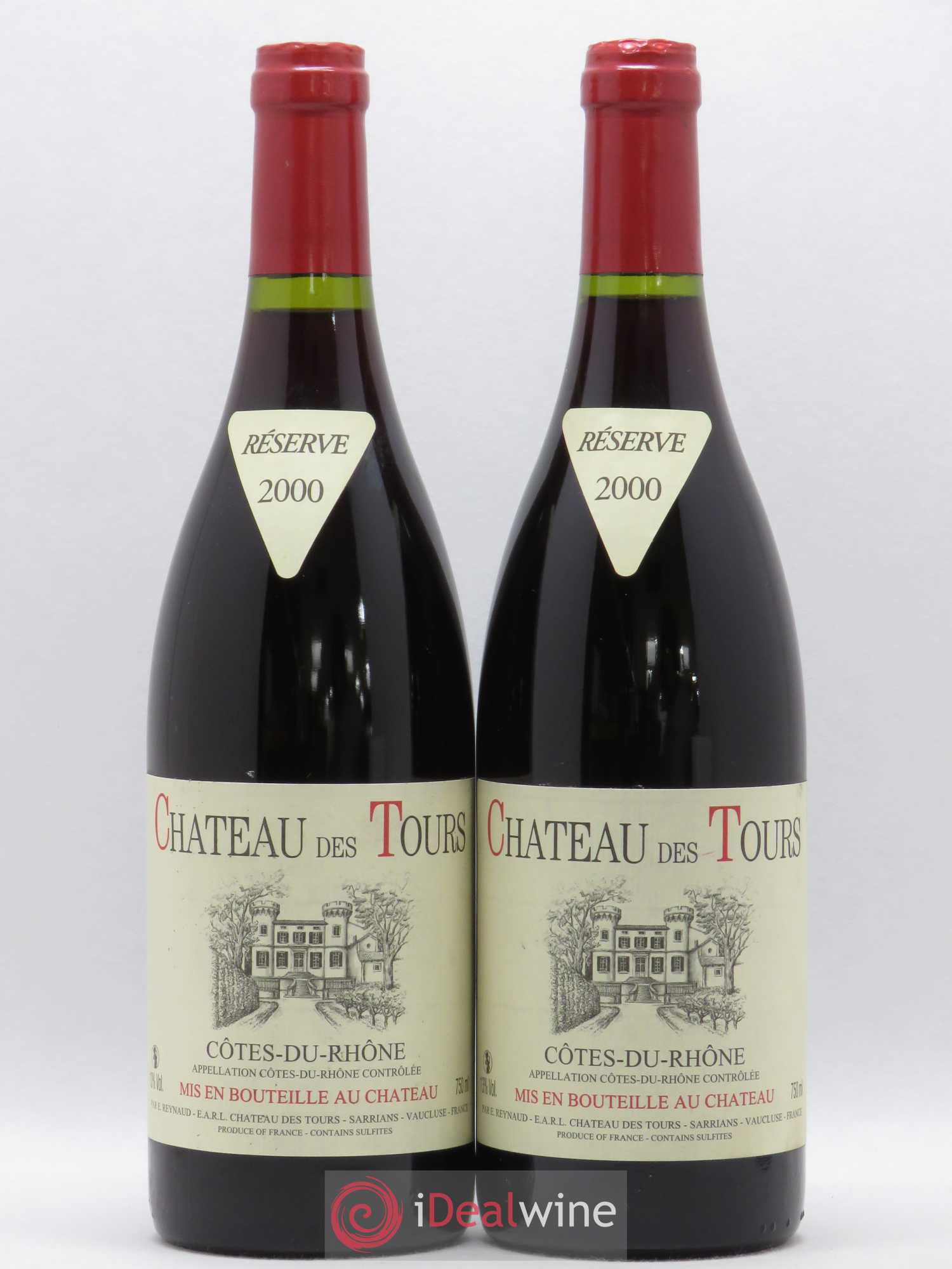 Côtes-du-Rhône Château des Tours Emmanuel Reynaud 2000 - Lot de 2 bouteilles - 0