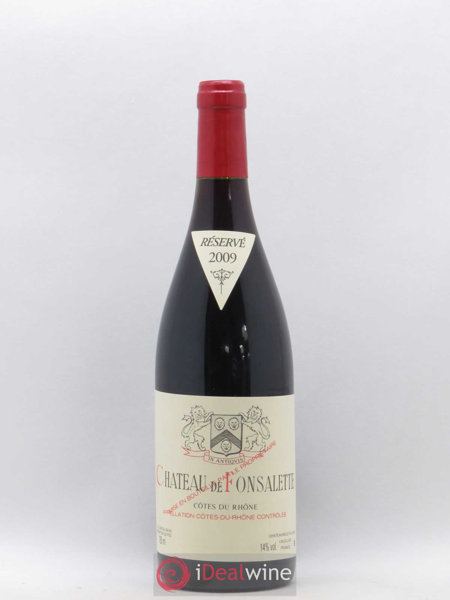 Côtes-du-Rhône Château de Fonsalette Emmanuel Reynaud 2009 - Lot de 1 bouteille - 0