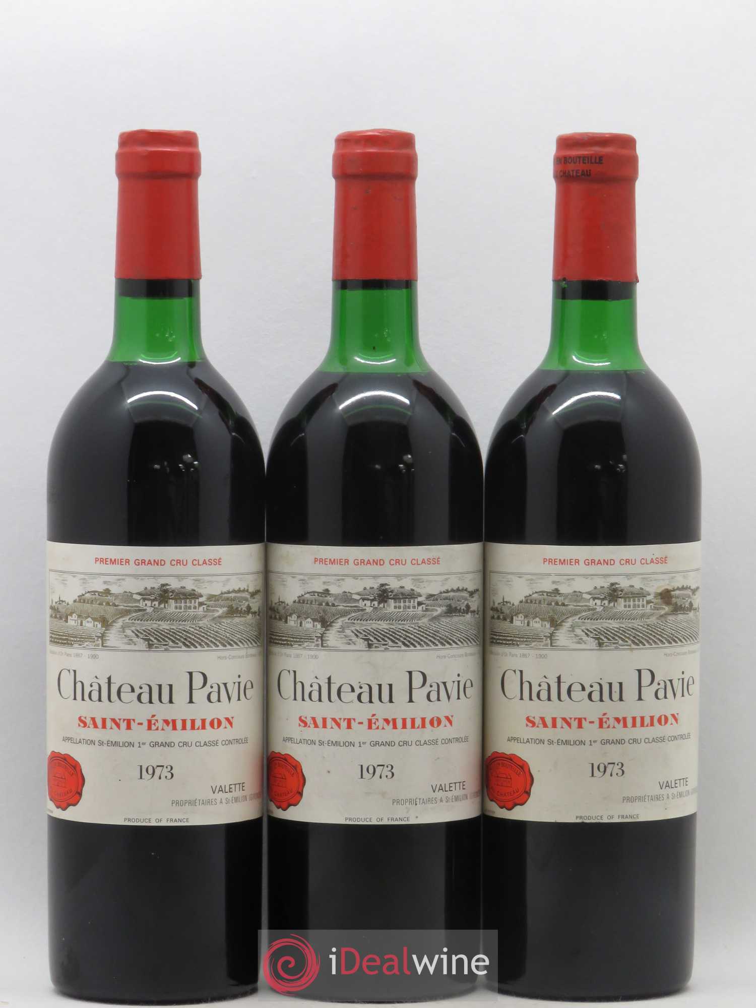 Château Pavie 1er Grand Cru Classé A 1973 - Lot de 3 bouteilles - 0