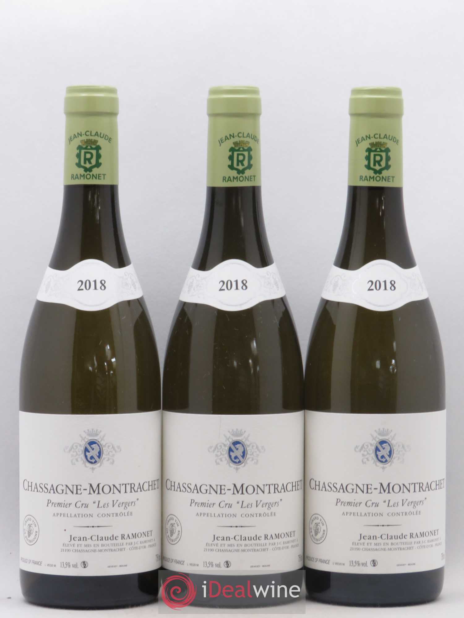 Chassagne-Montrachet 1er Cru Les Vergers Ramonet (Domaine) 2018 - Lot de 3 bouteilles - 0