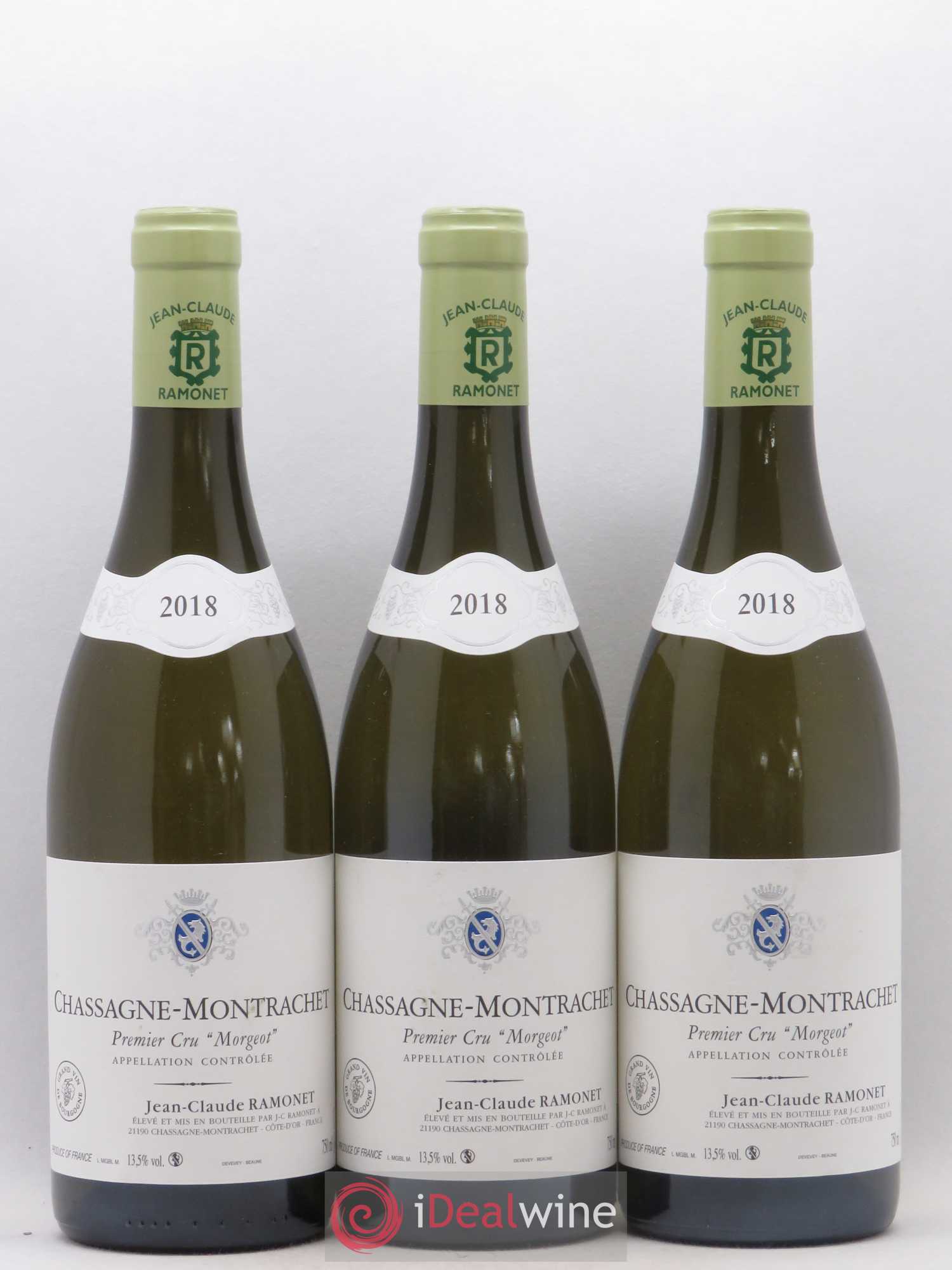 Chassagne-Montrachet 1er Cru Morgeot Ramonet (Domaine) 2018 - Lot de 3 bouteilles - 0