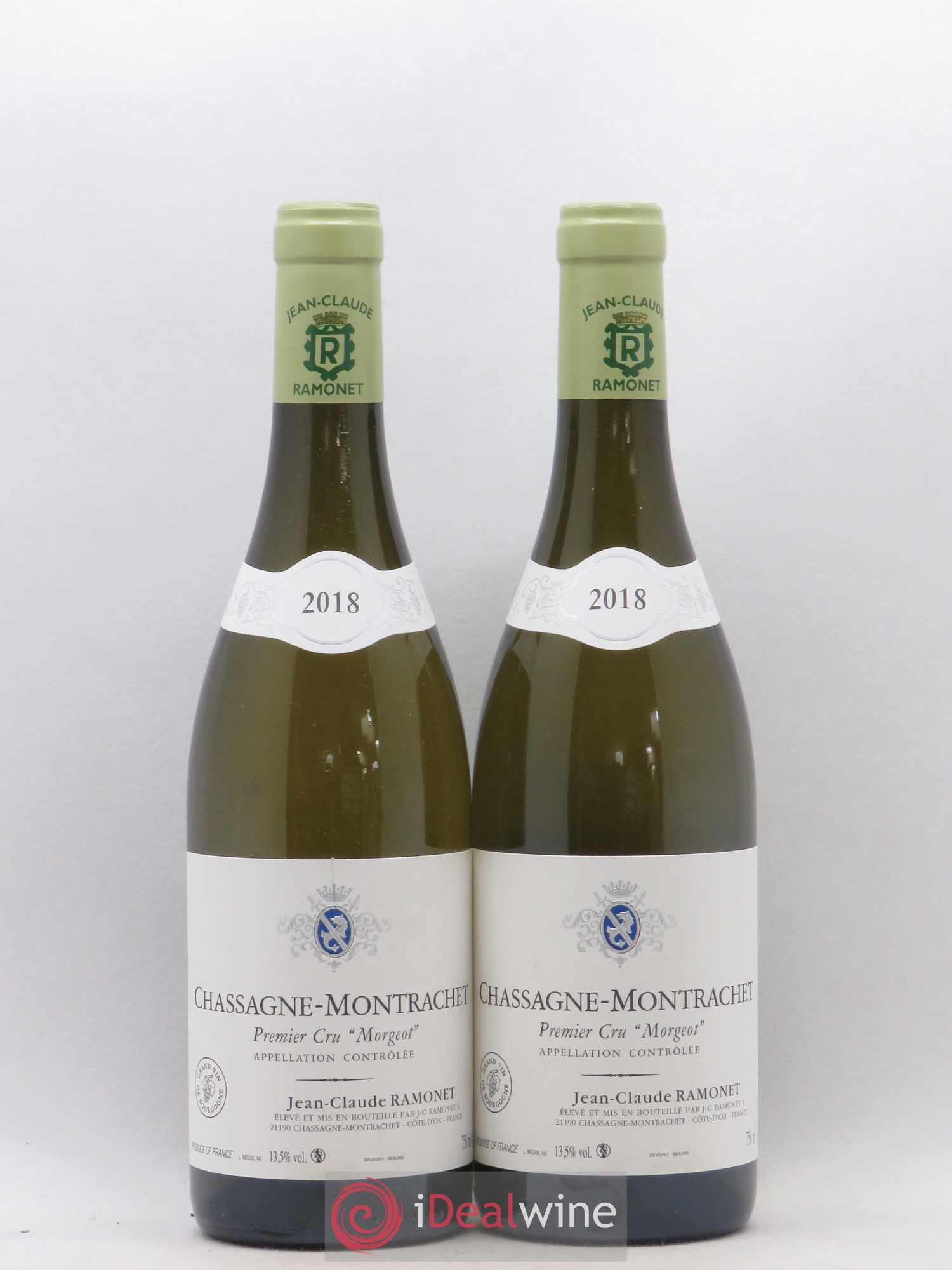 Chassagne-Montrachet 1er Cru Morgeot Ramonet (Domaine) 2018 - Lot de 2 bouteilles - 0