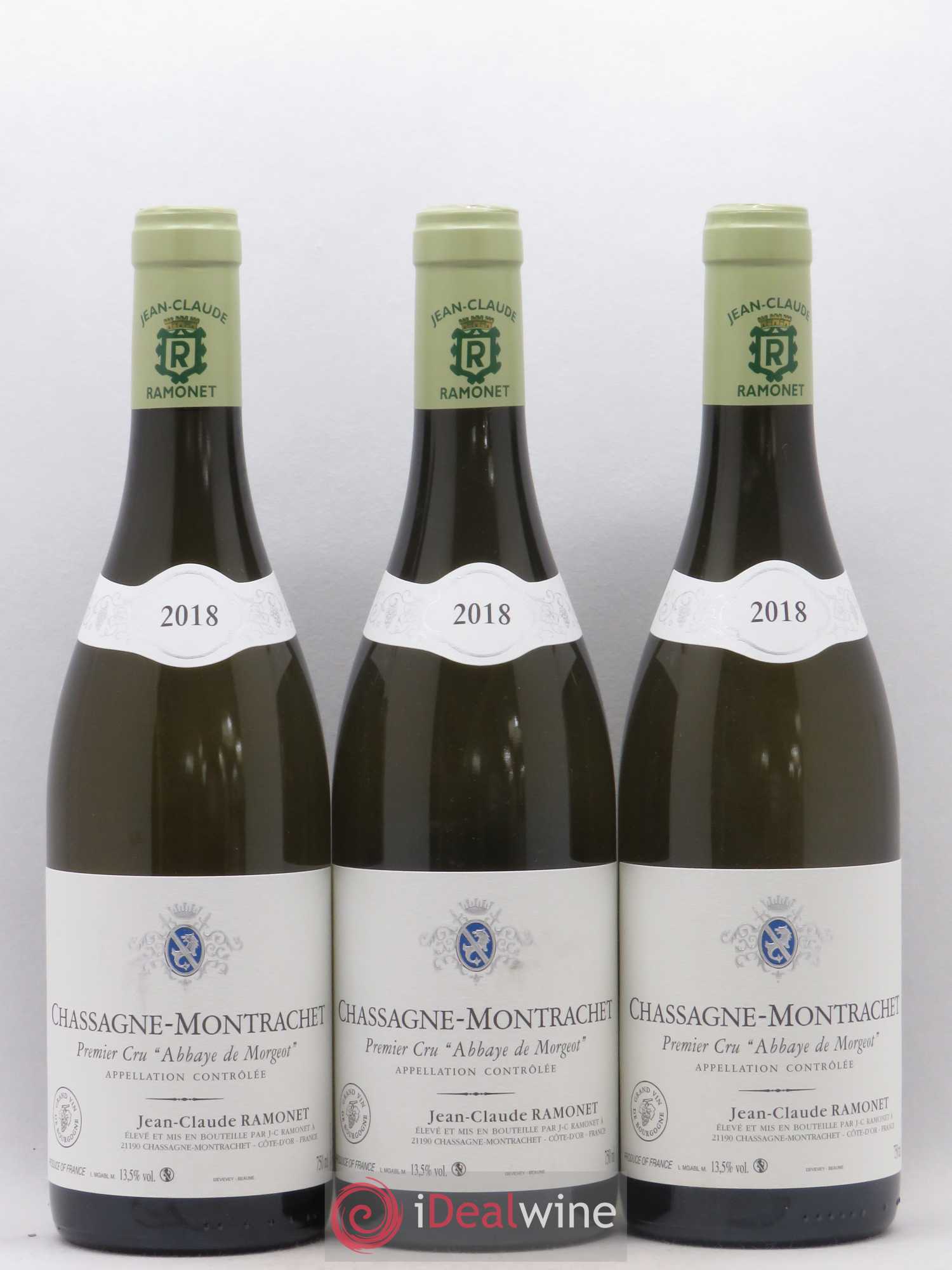 Chassagne-Montrachet 1er Cru Abbaye de Morgeot Domaine Ramonet 2018 - Posten von 3 Flaschen - 0