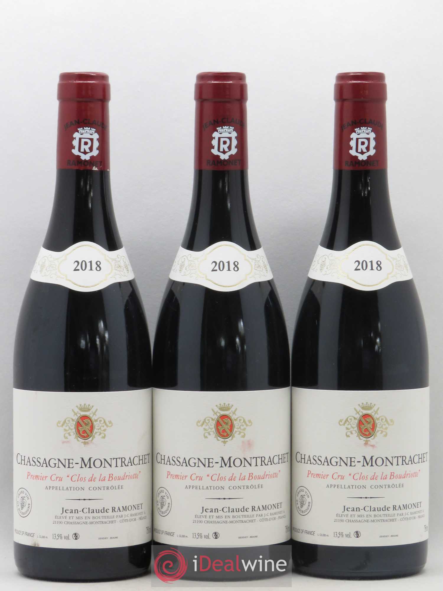 Chassagne-Montrachet 1er Cru Clos de la Boudriotte Ramonet (Domaine) 2018 - Lot de 3 bouteilles - 0