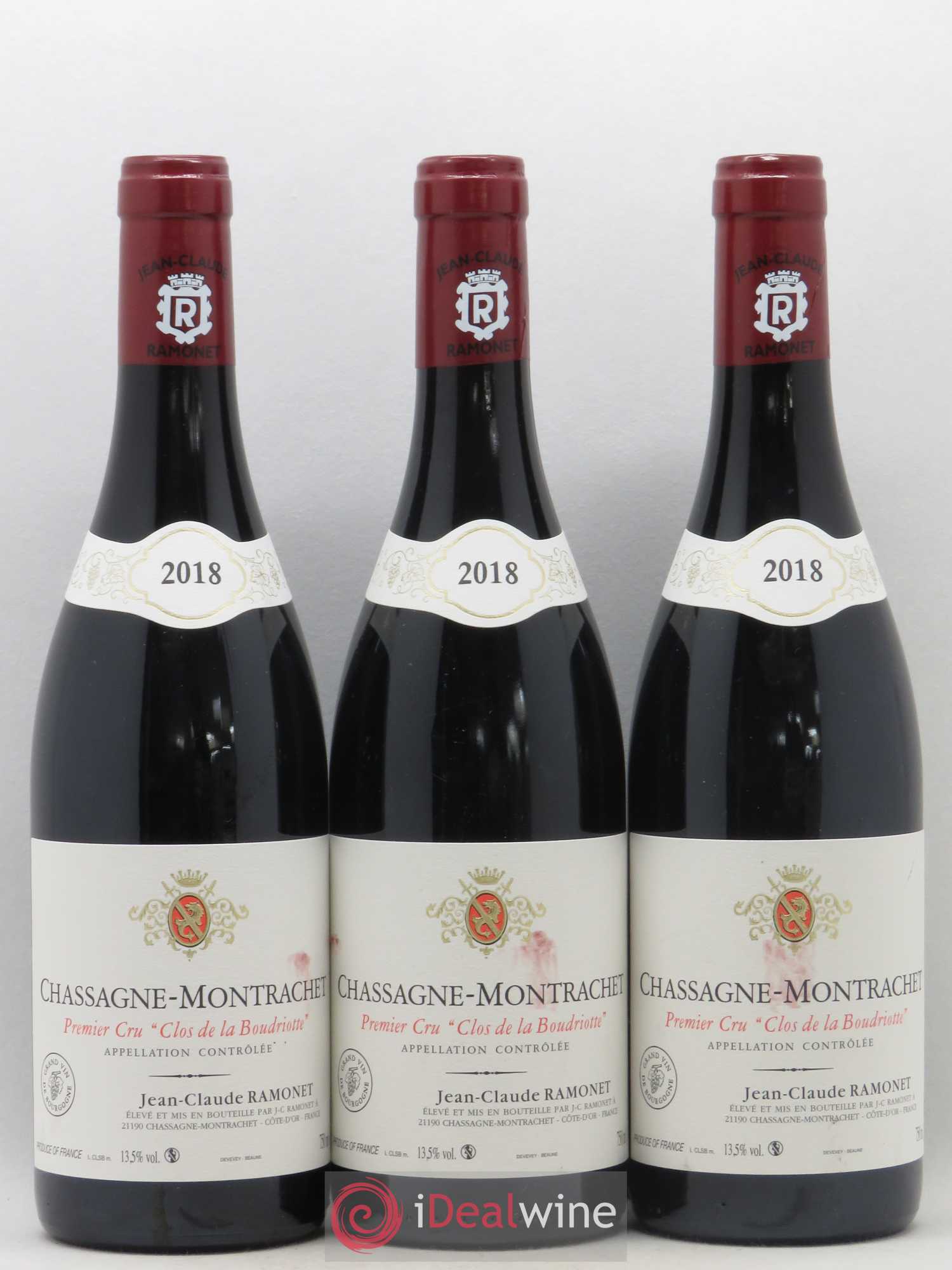 Chassagne-Montrachet 1er Cru Clos de la Boudriotte Ramonet (Domaine) 2018 - Lot de 3 bouteilles - 0