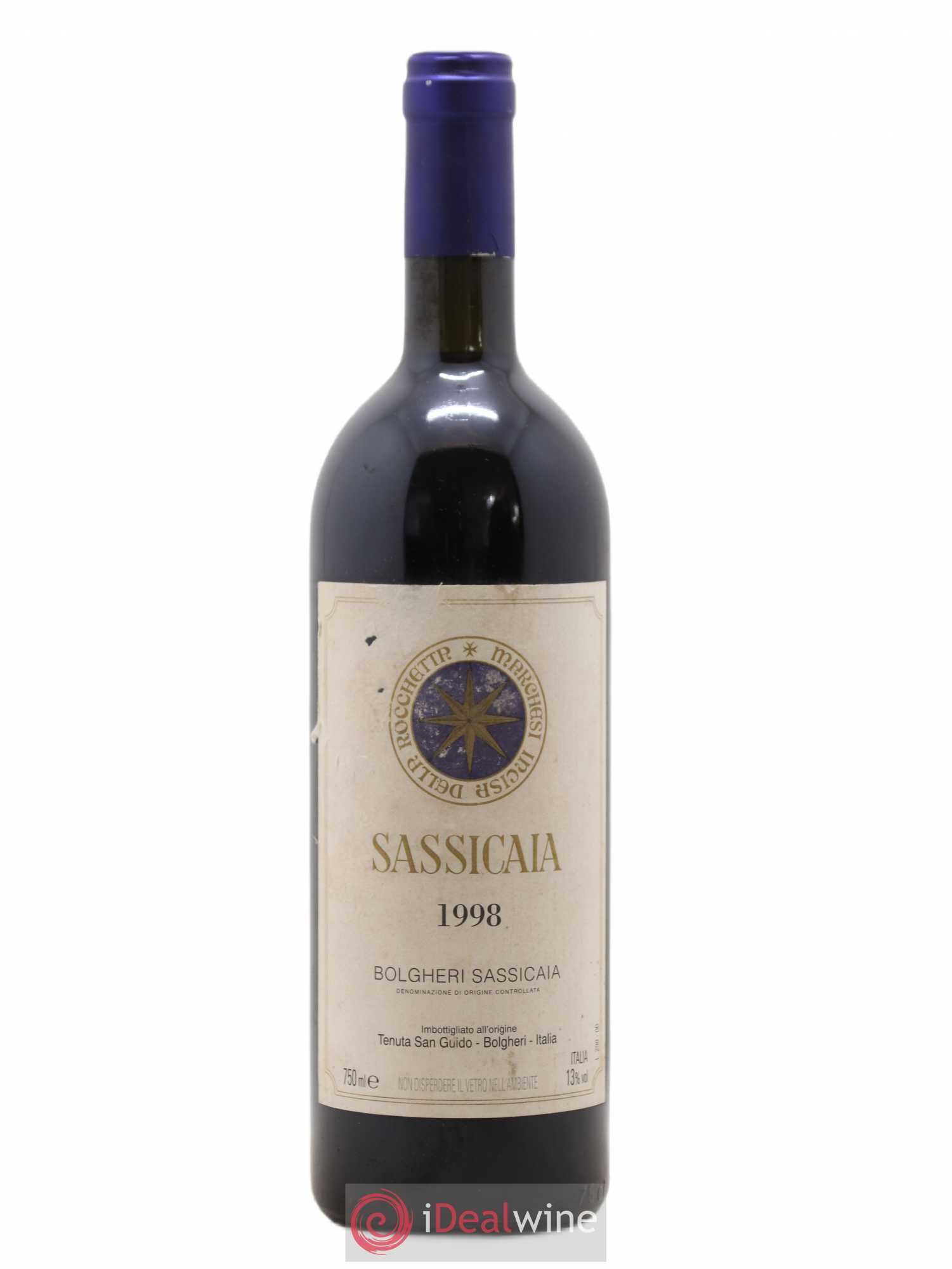 Bolgheri DOC Sassicaia Tenuta San Guido 1998 - Lot de 1 bouteille - 0