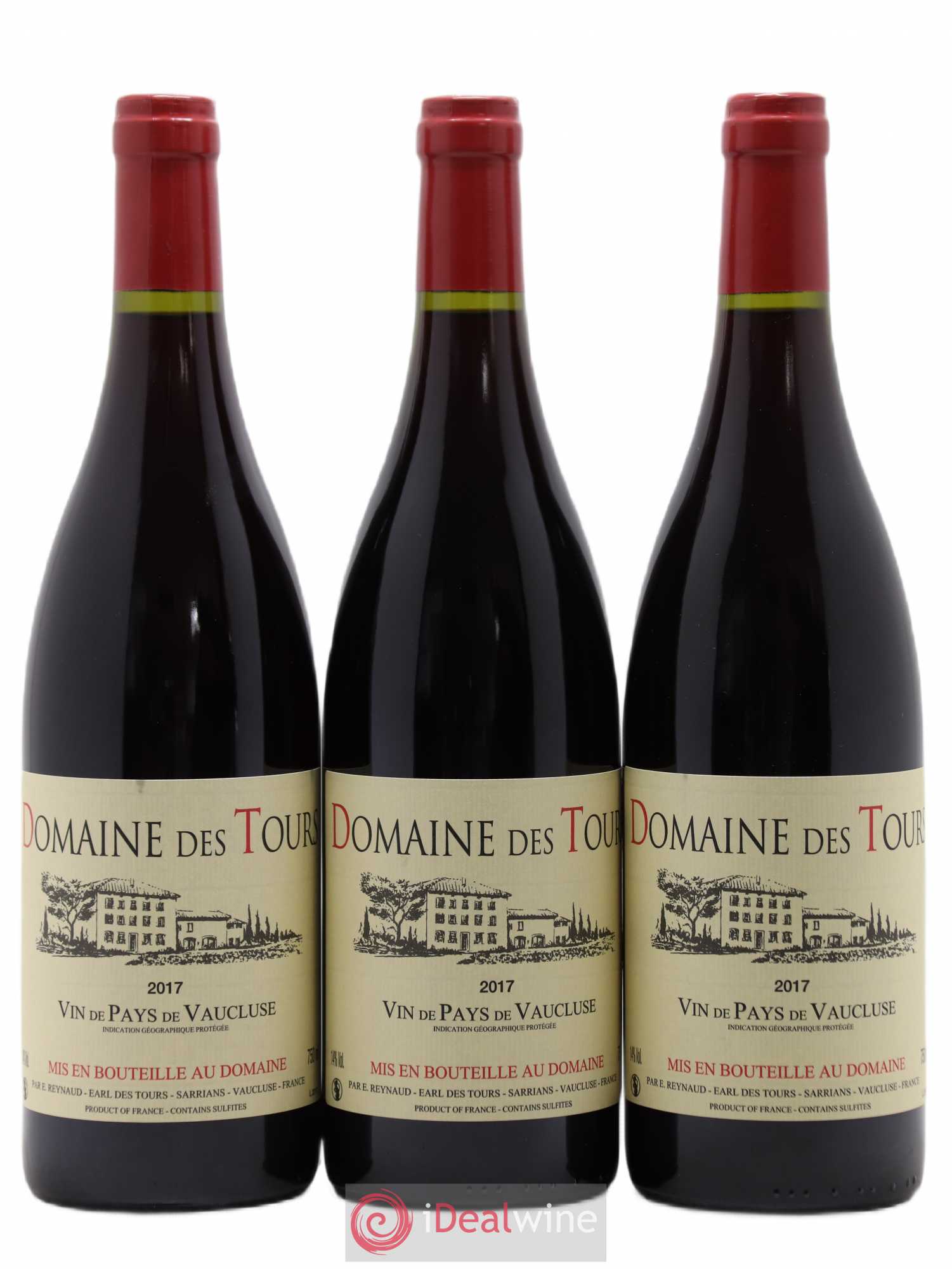 Vaucluse (Vin de Pays de Vaucluse) Domaine des Tours Emmanuel Reynaud 2017 - Lot de 3 bouteilles - 0