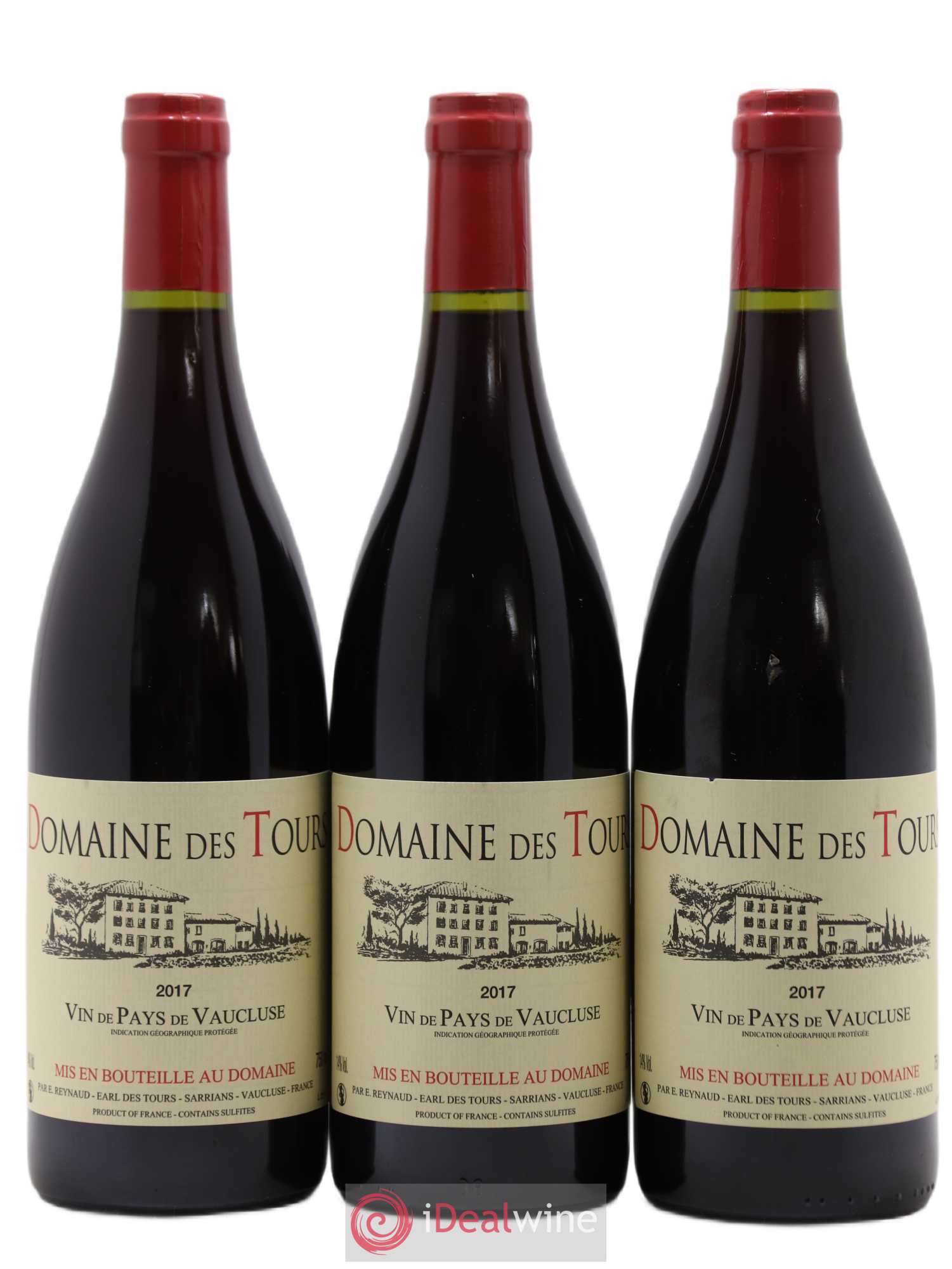 Vaucluse (Vin de Pays de Vaucluse) Domaine des Tours Emmanuel Reynaud 2017 - Lot de 3 bouteilles - 0